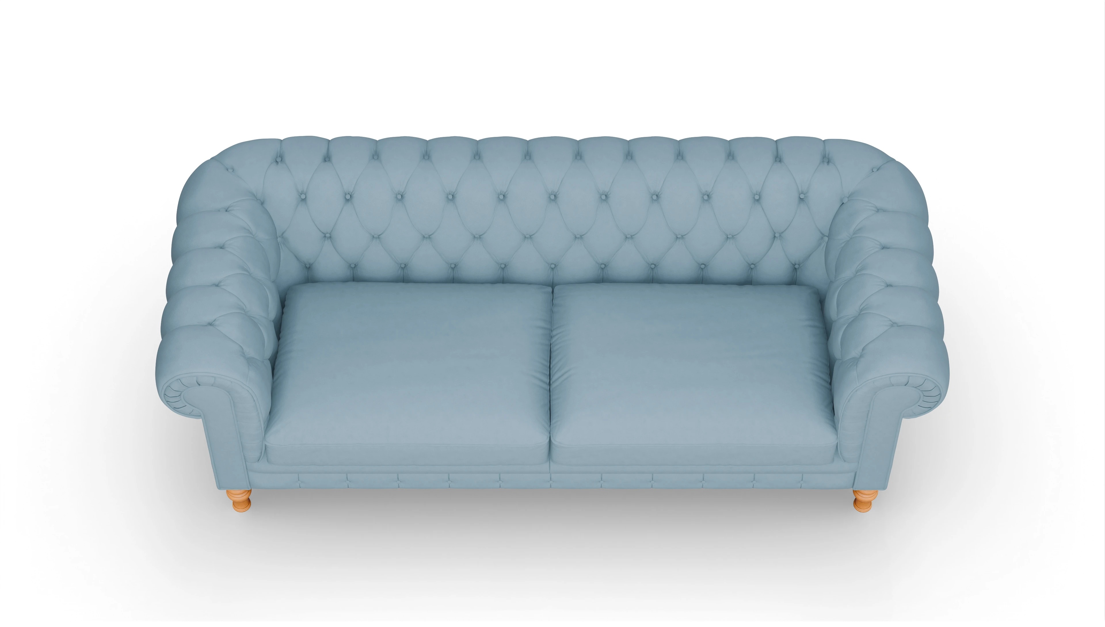 Ansicht des Produktes Countess 3-Sitzer in Leder blau