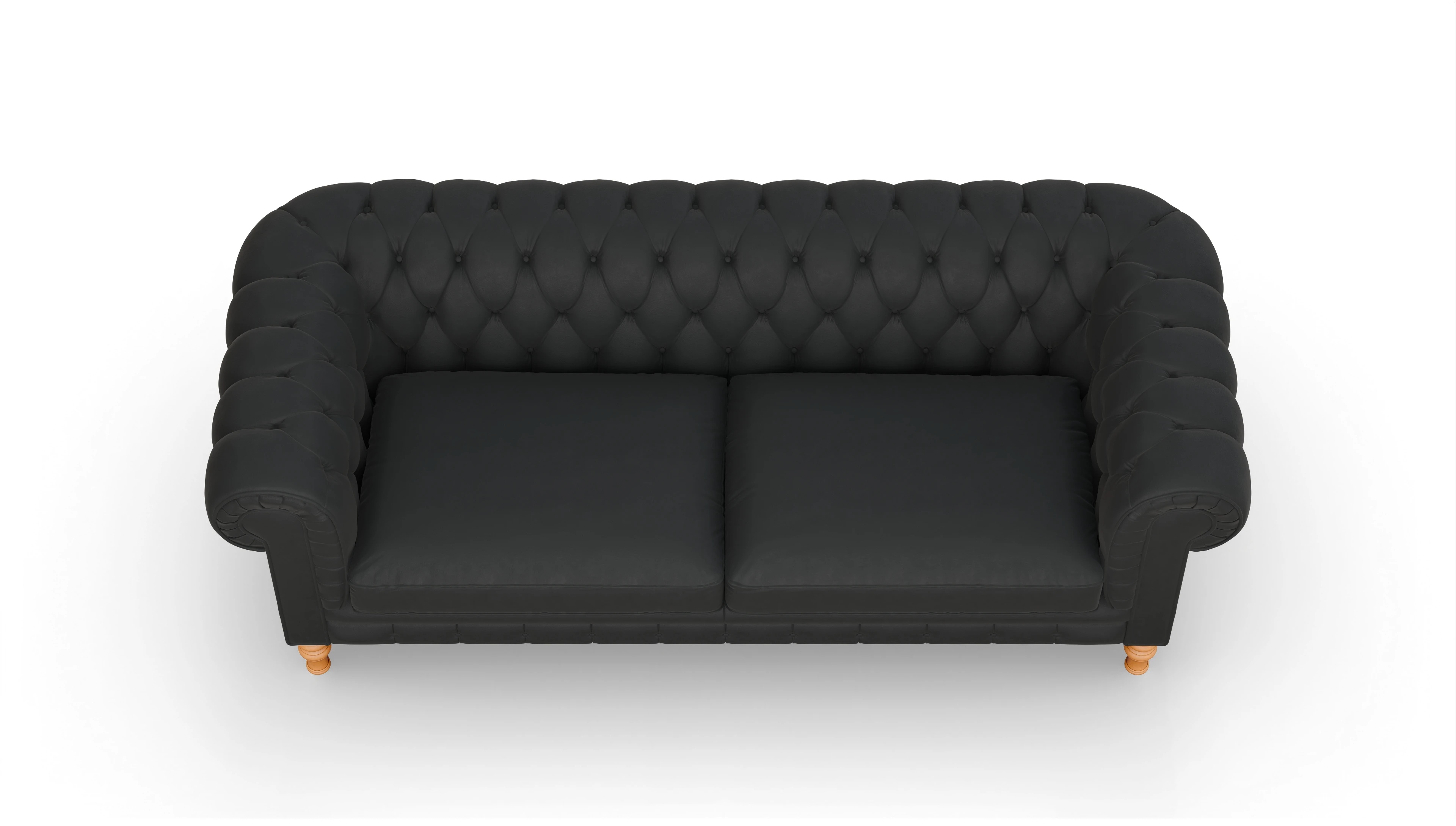 Ansicht des Produktes Countess 3-Sitzer in Leder schwarz