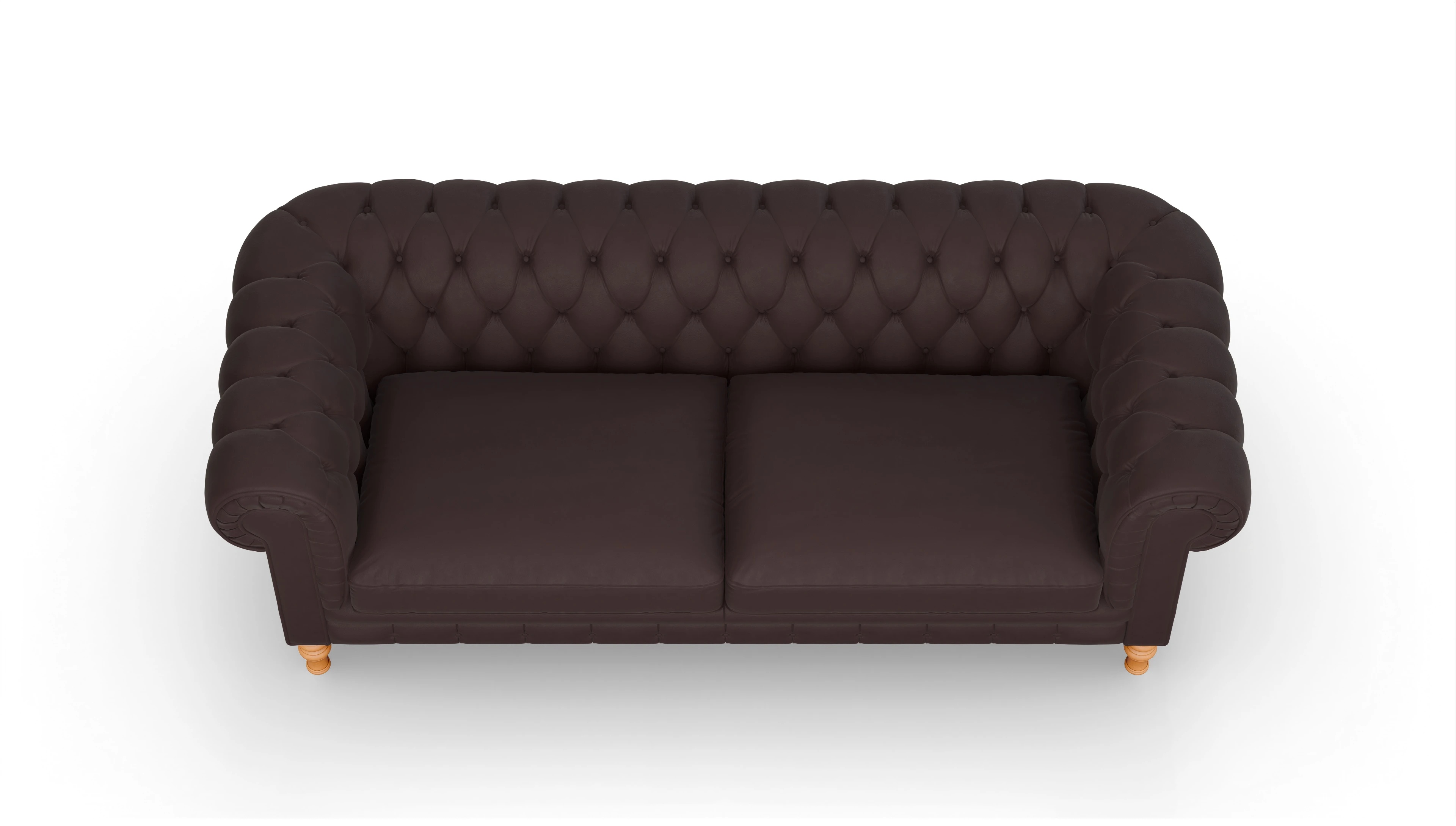 Ansicht des Produktes Countess 3-Sitzer in Leder braun