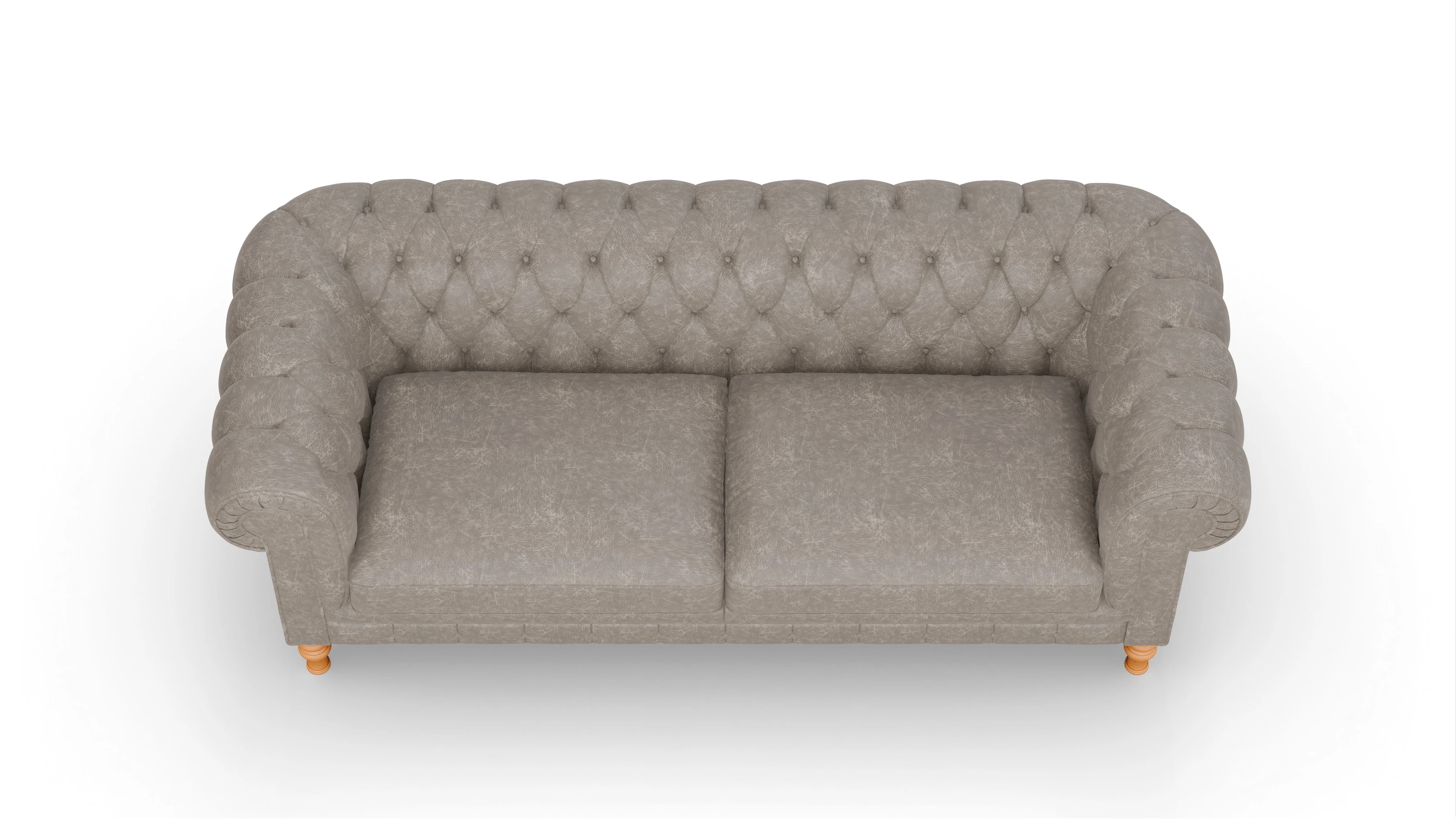 Ansicht des Produktes Countess 3-Sitzer in Leder grau