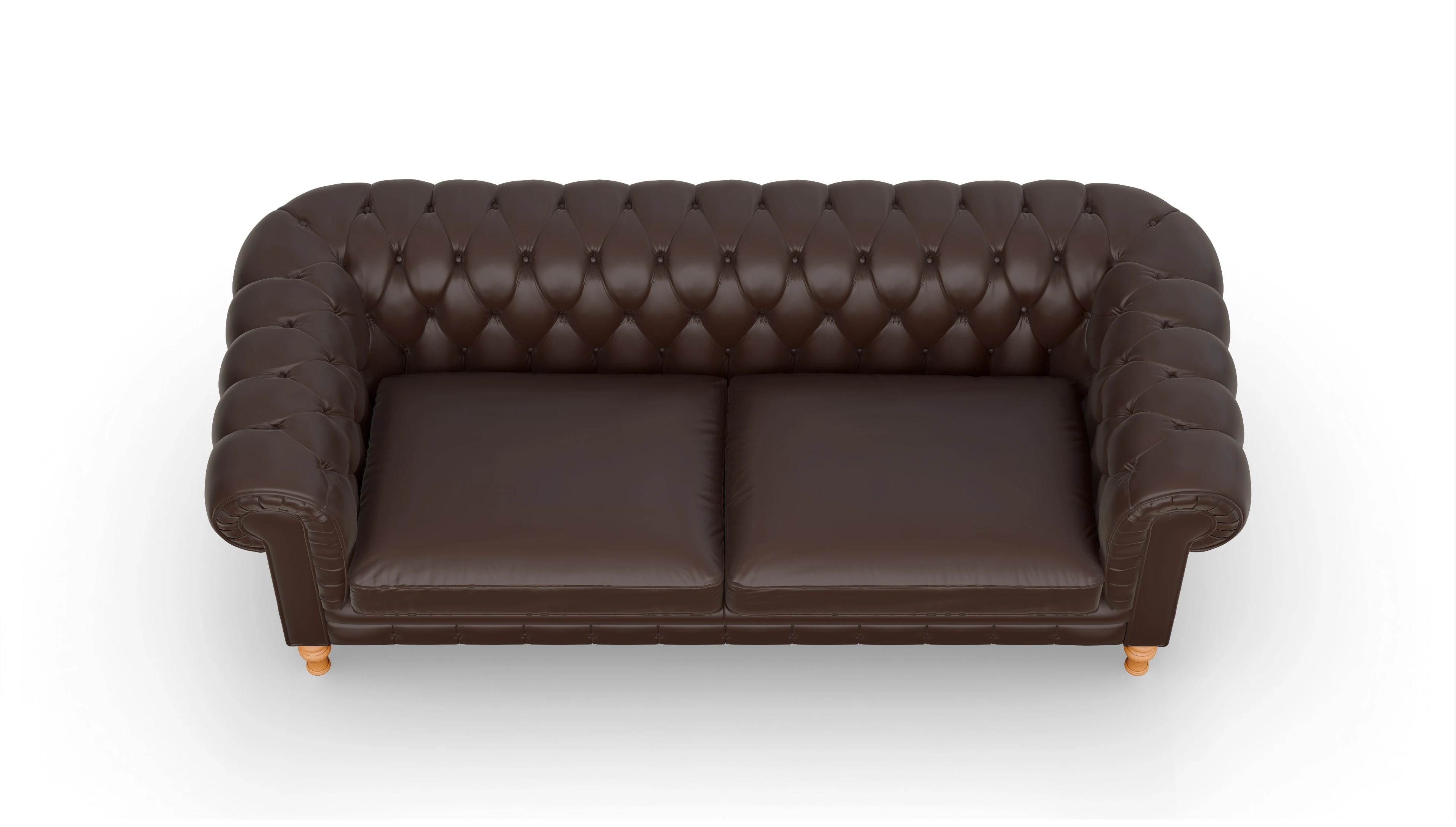 Ansicht des Produktes Countess 3-Sitzer in Leder braun
