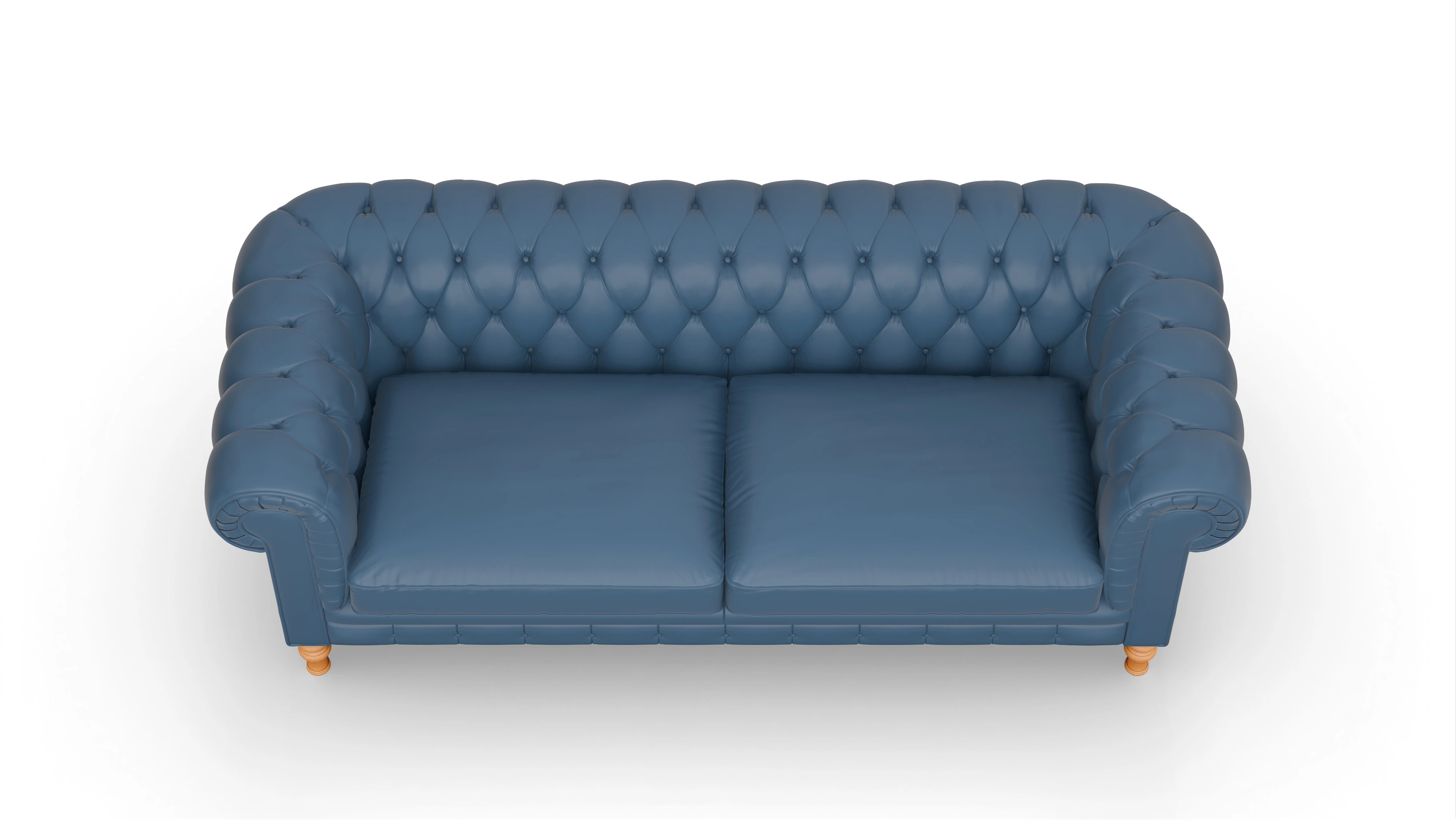 Ansicht des Produktes Countess 3-Sitzer in Leder blau