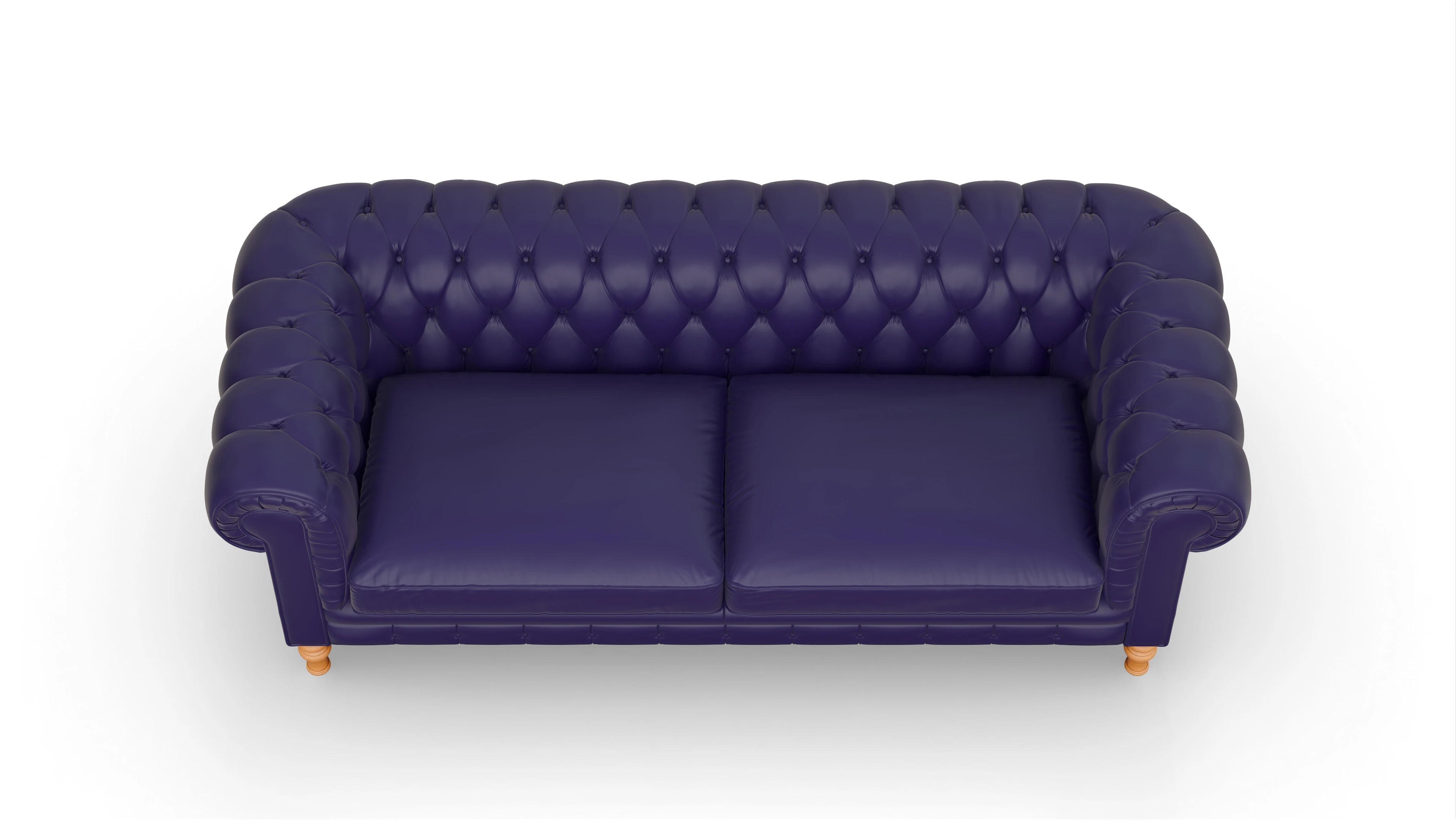 Ansicht des Produktes Countess 3-Sitzer in Leder blau