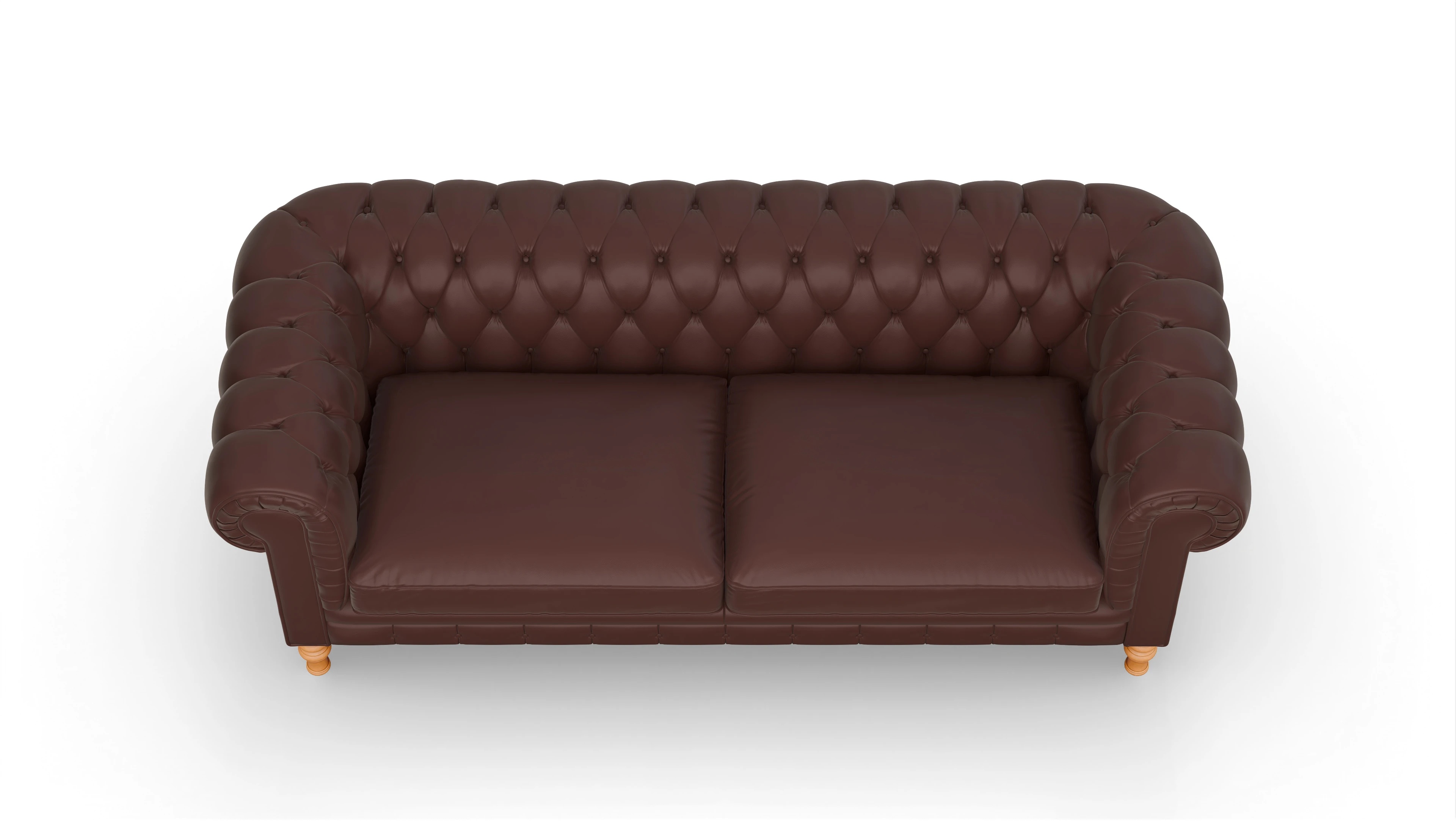 Ansicht des Produktes Countess 3-Sitzer in Leder braun