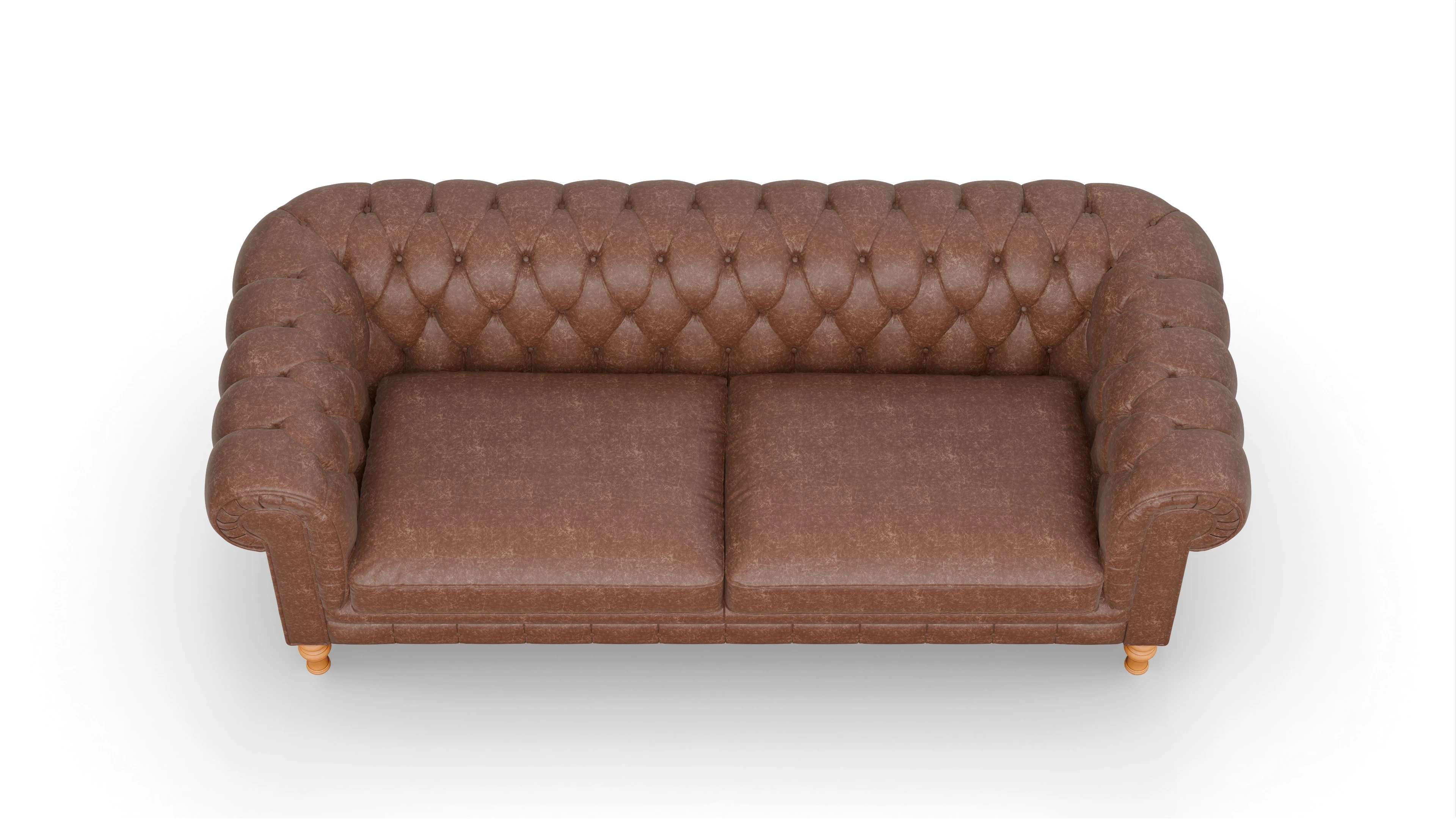 Ansicht des Produktes Countess 3-Sitzer in Leder braun