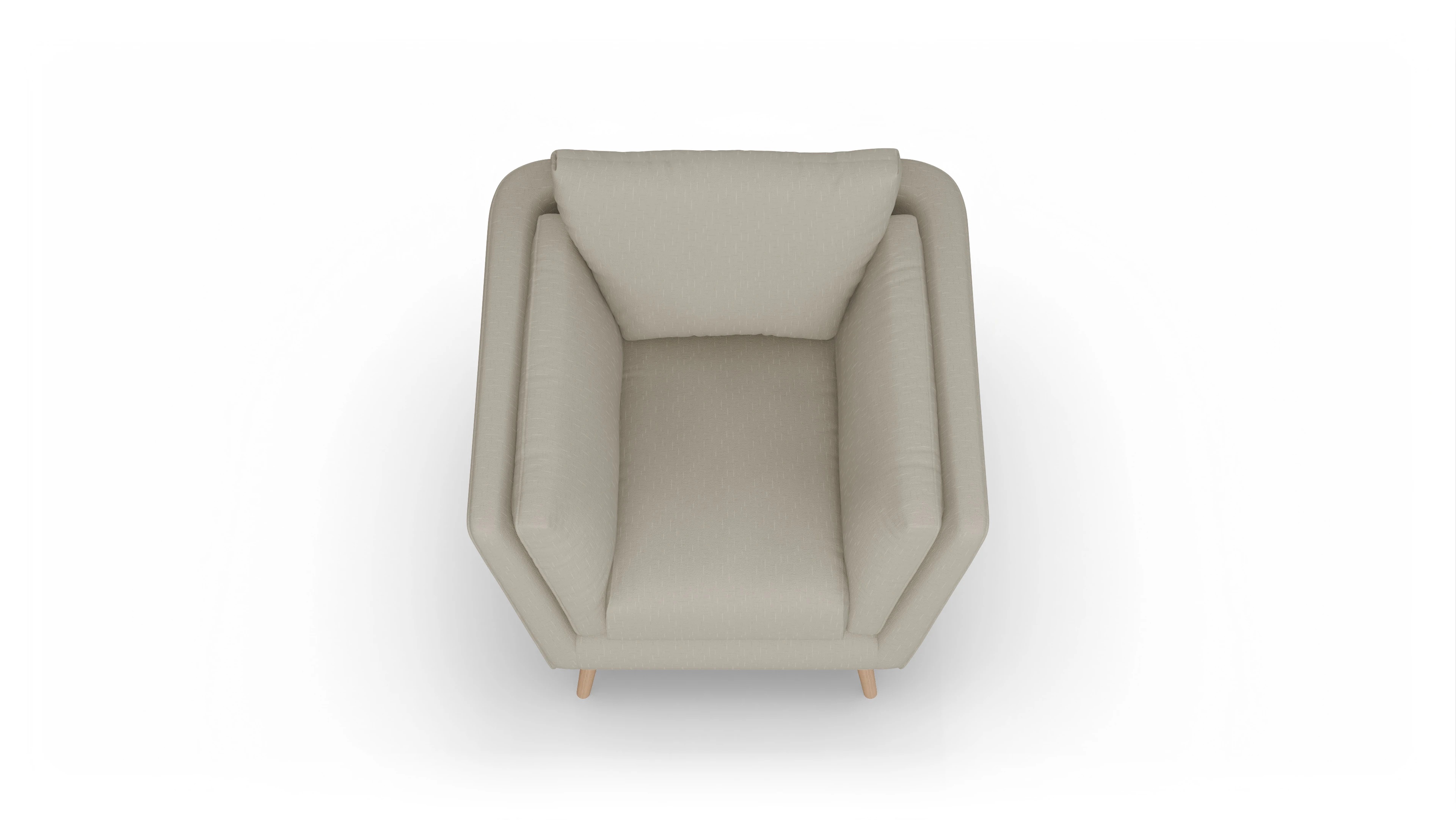 Ansicht des Produktes Sira Sessel in Stoff weiß