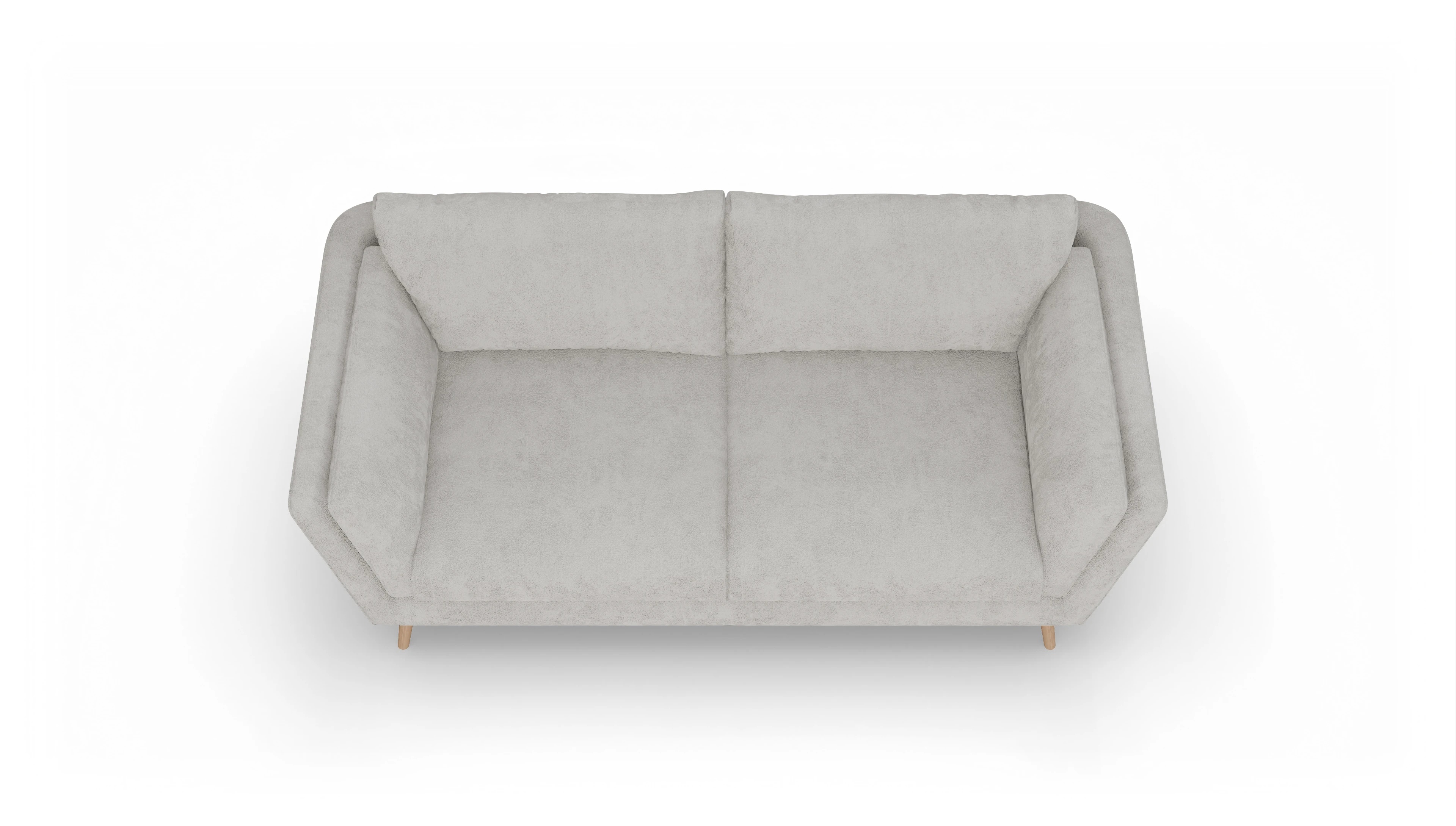 Ansicht des Produktes Sira 3-Sitzer in Stoff weiß