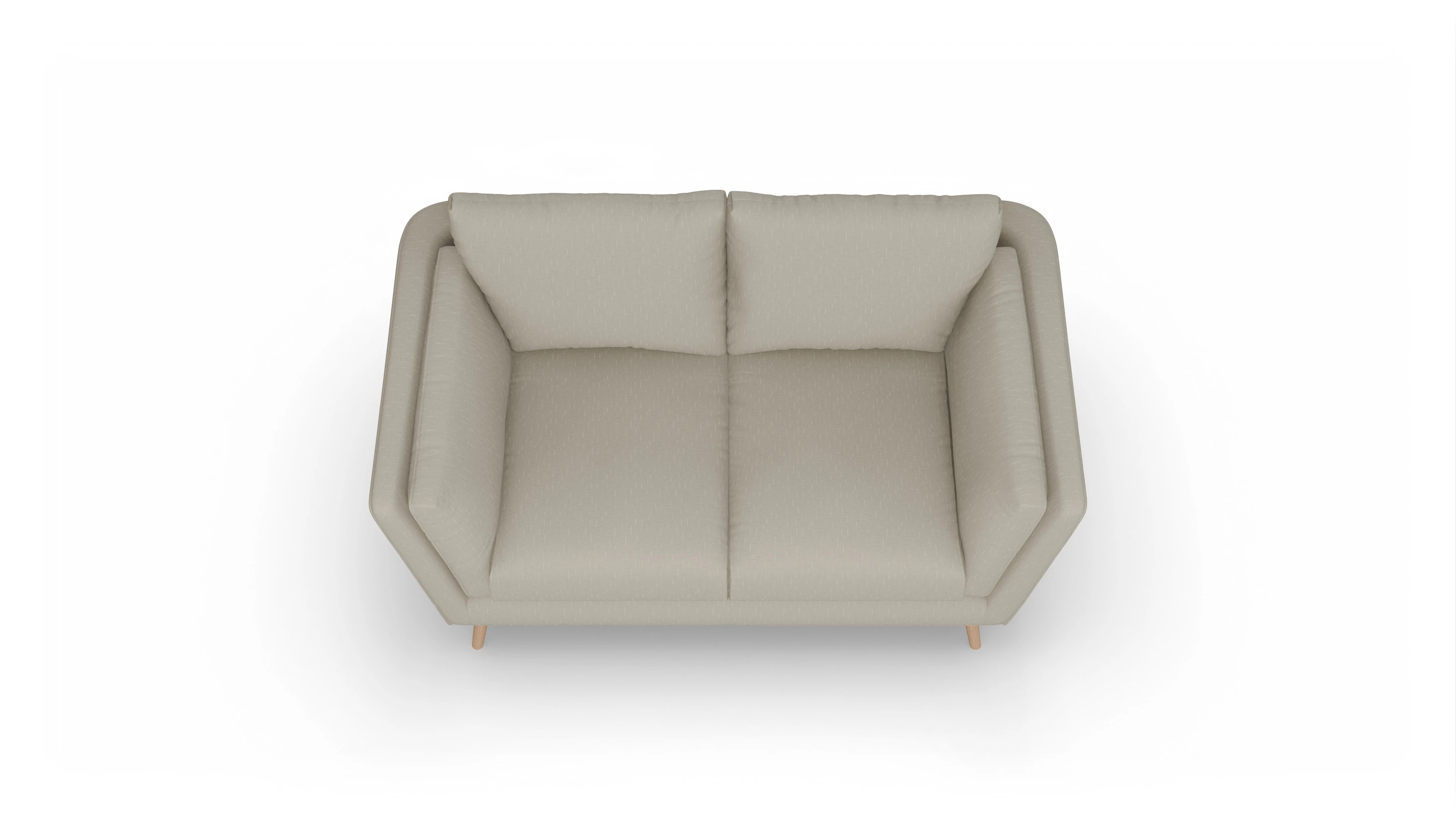 Ansicht des Produktes Sira 2-Sitzer in Stoff weiß