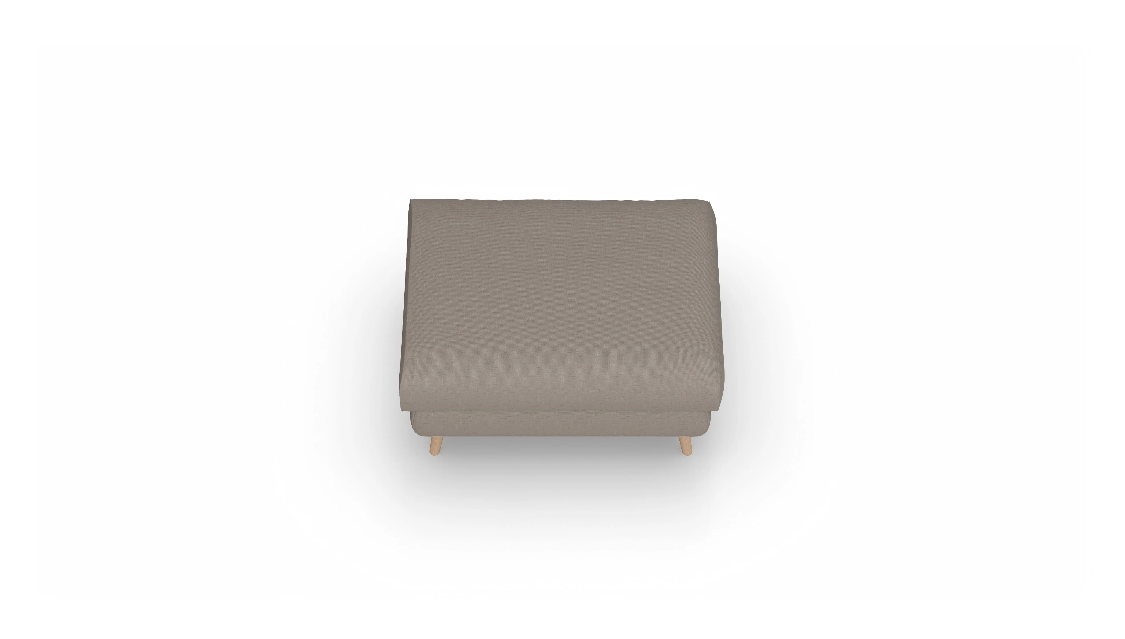 Ansicht des Produktes Sira Hocker in Stoff beige