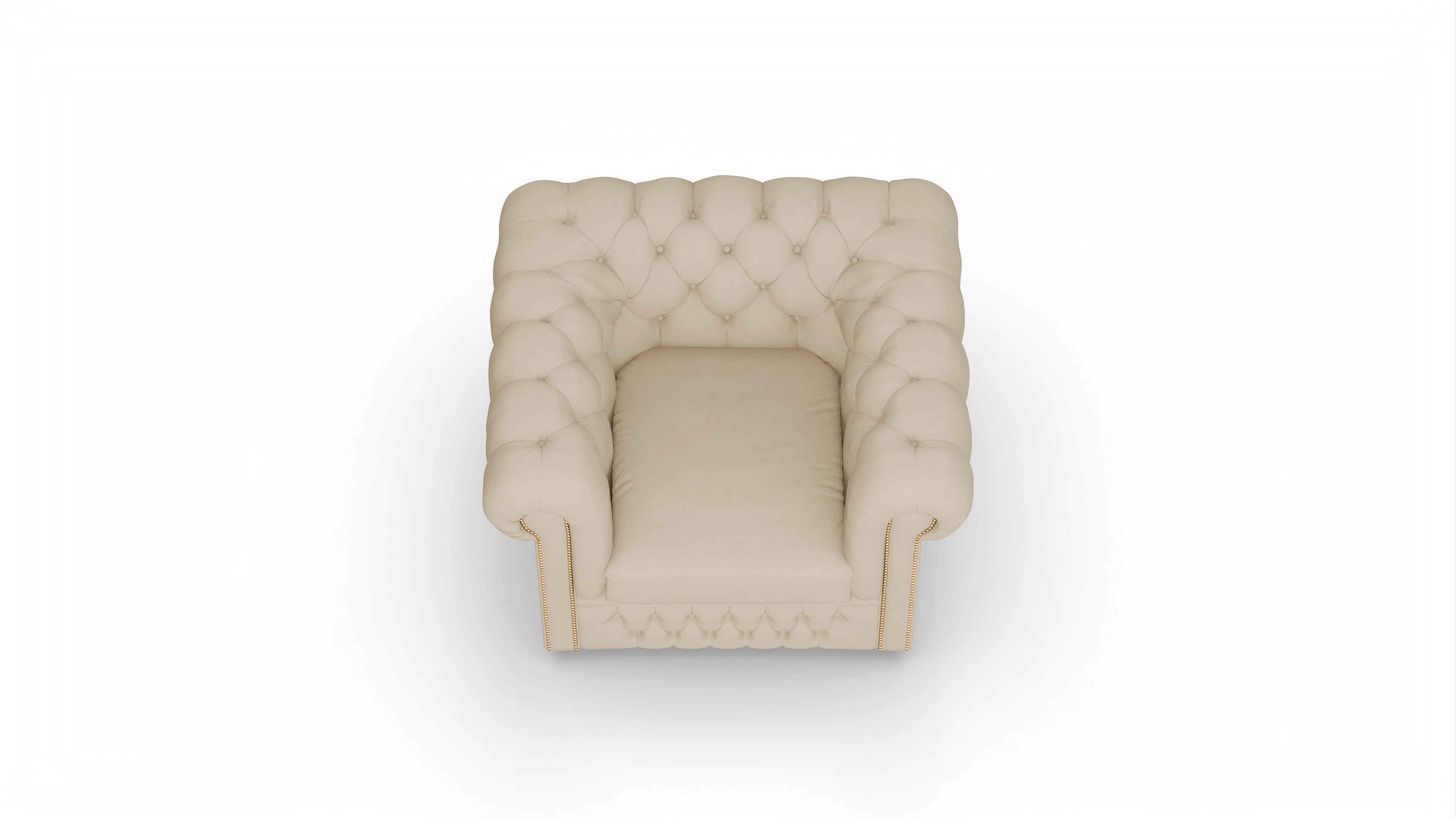 Ansicht des Produktes Islington Sessel in Leder beige