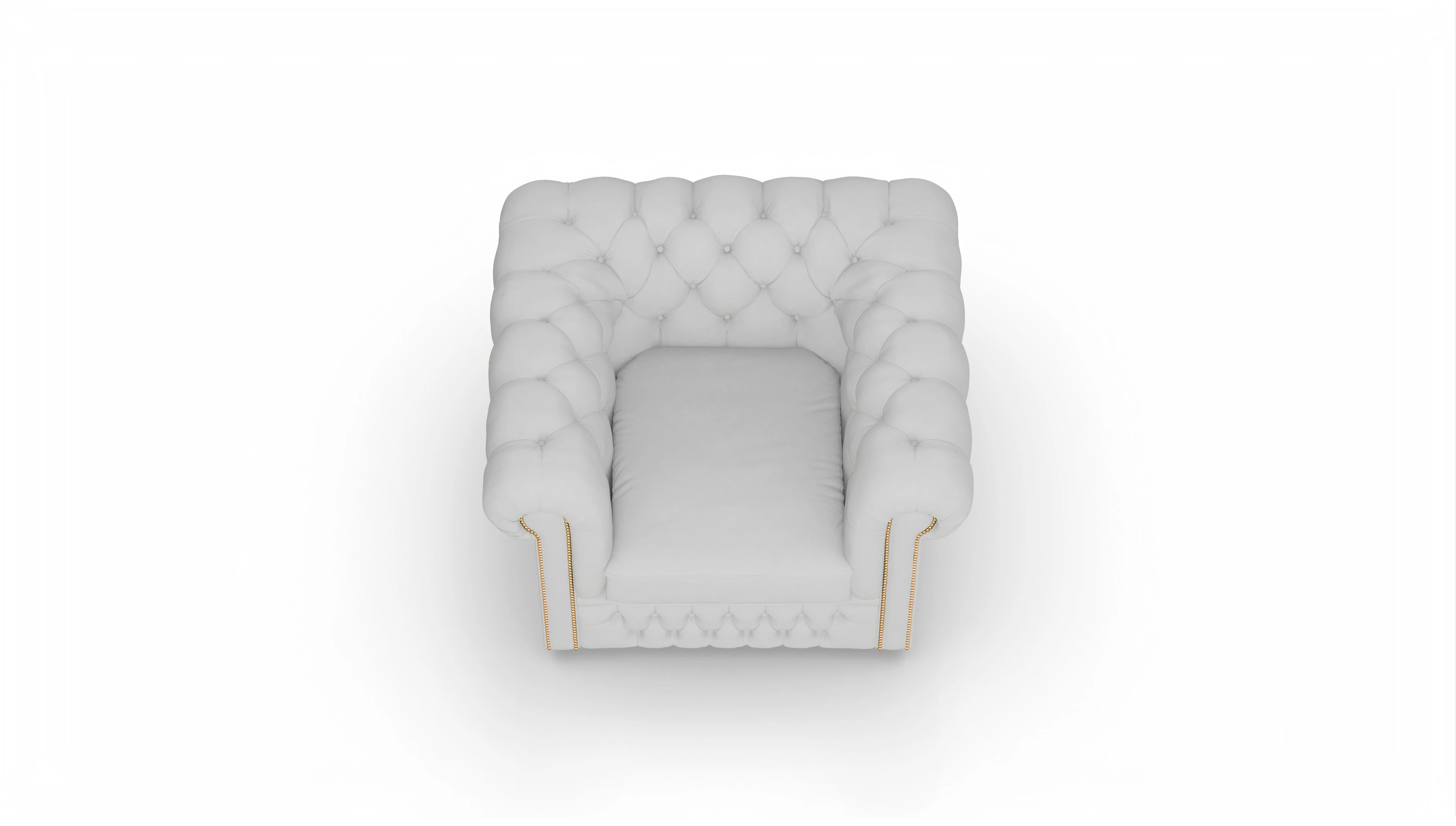 Ansicht des Produktes Islington Sessel in Leder weiß