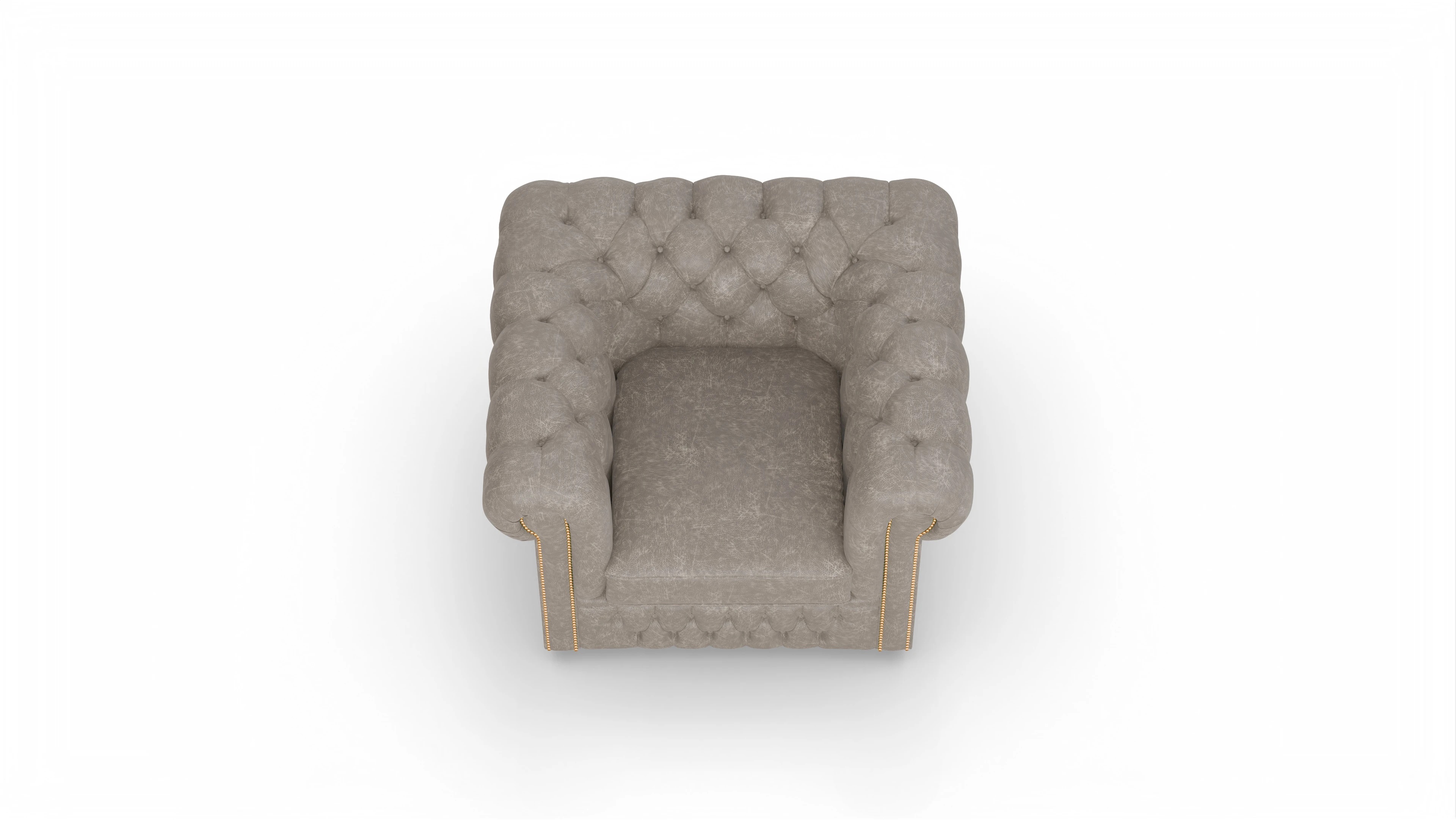 Clubsessel Islington Ansicht des Produktes Islington Sessel in Leder grau