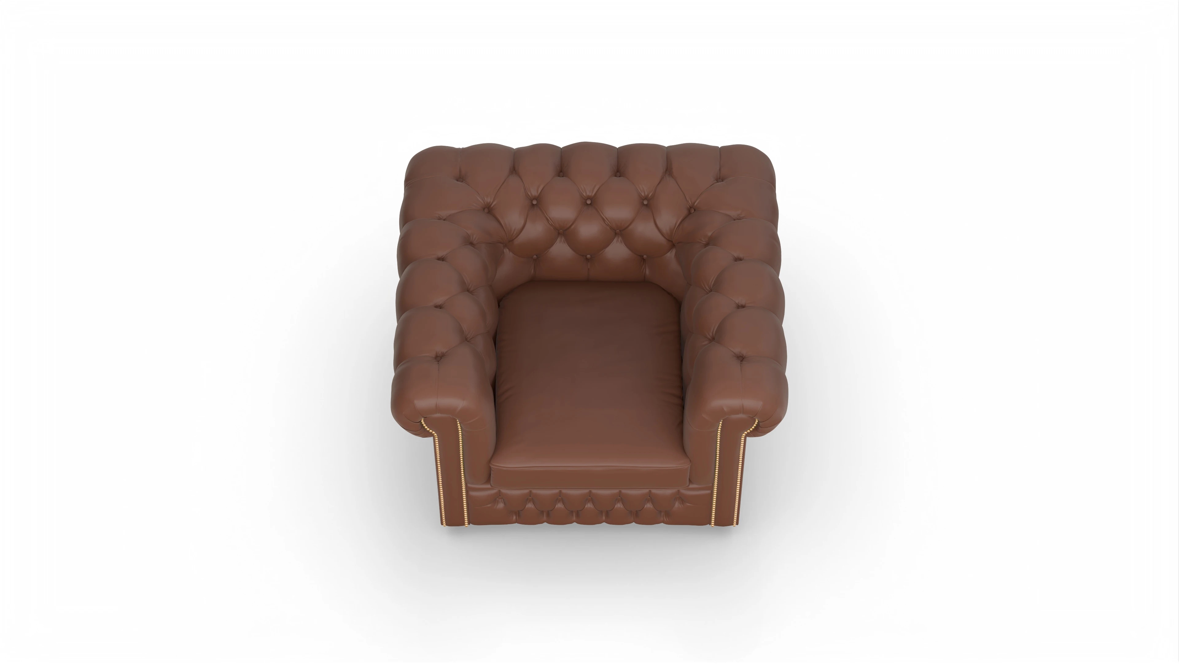 Clubsessel Islington Ansicht des Produktes Islington Sessel in Leder braun