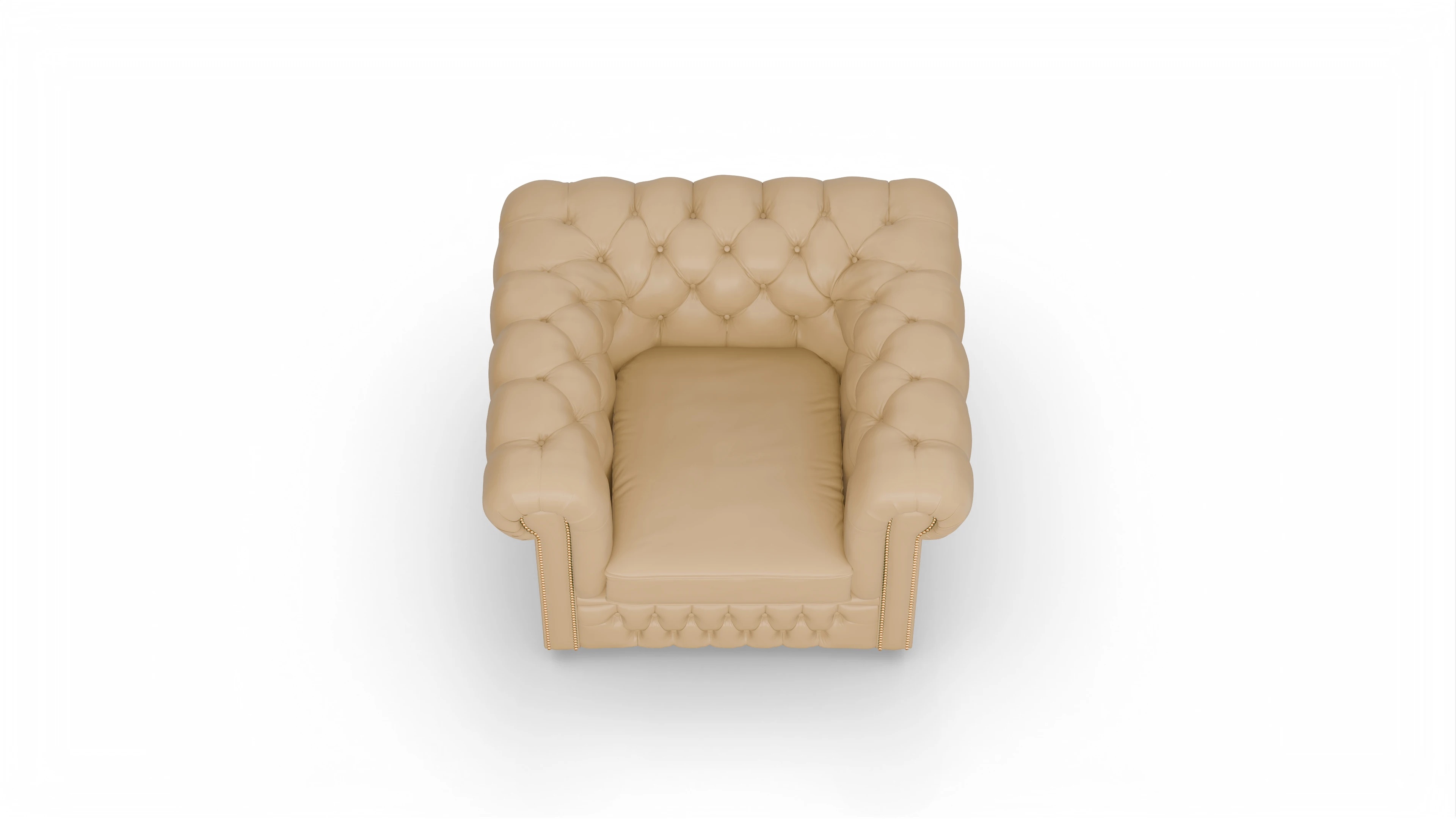 Ansicht des Produktes Islington Sessel in Leder beige