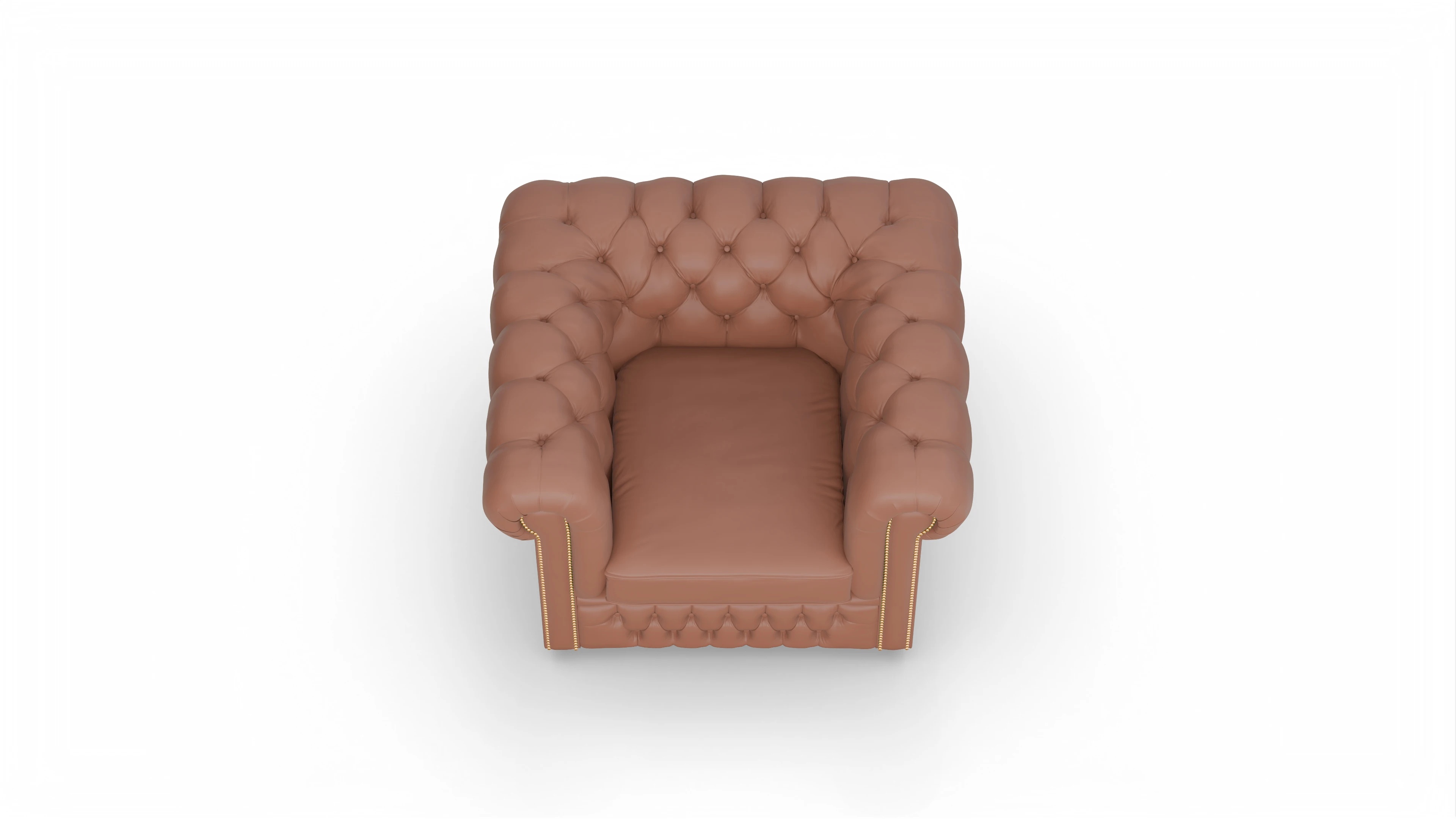 Clubsessel Islington Ansicht des Produktes Islington Sessel in Leder braun