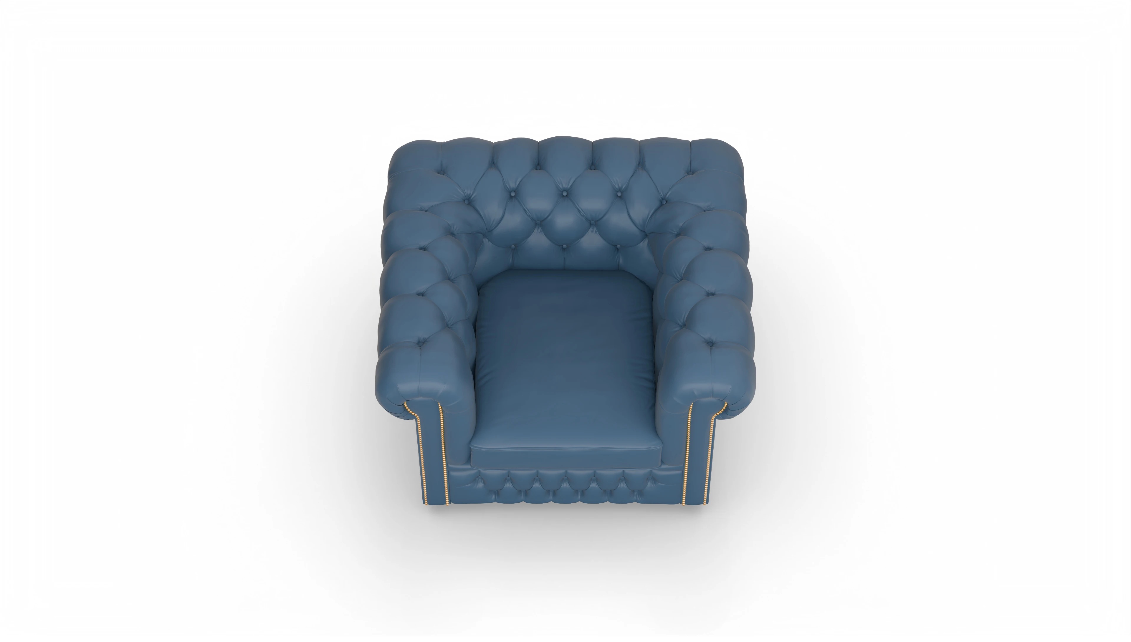 Ansicht des Produktes Islington Sessel in Leder blau