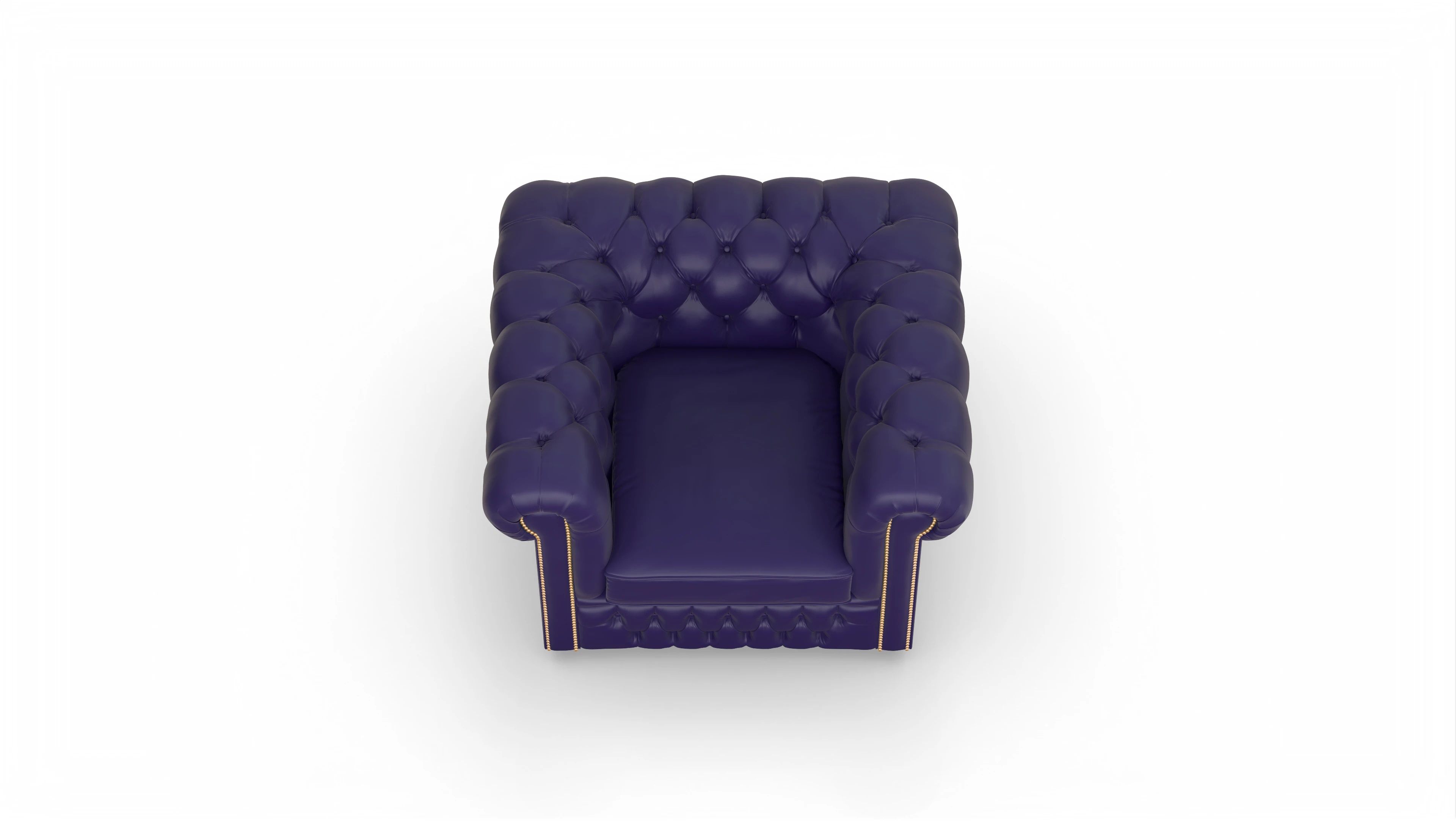 Clubsessel Islington Ansicht des Produktes Islington Sessel in Leder blau