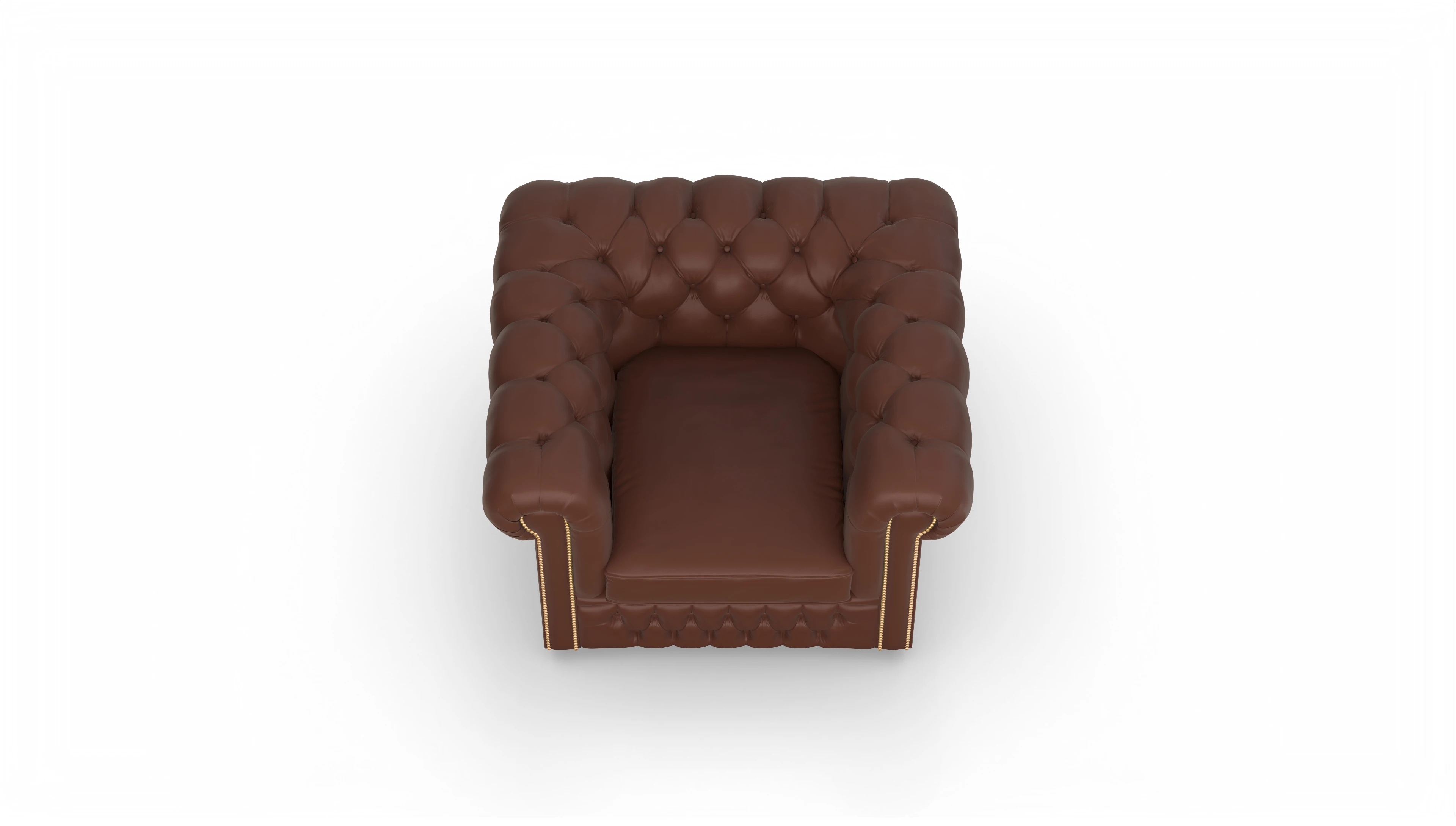 Ansicht des Produktes Islington Sessel in Leder braun
