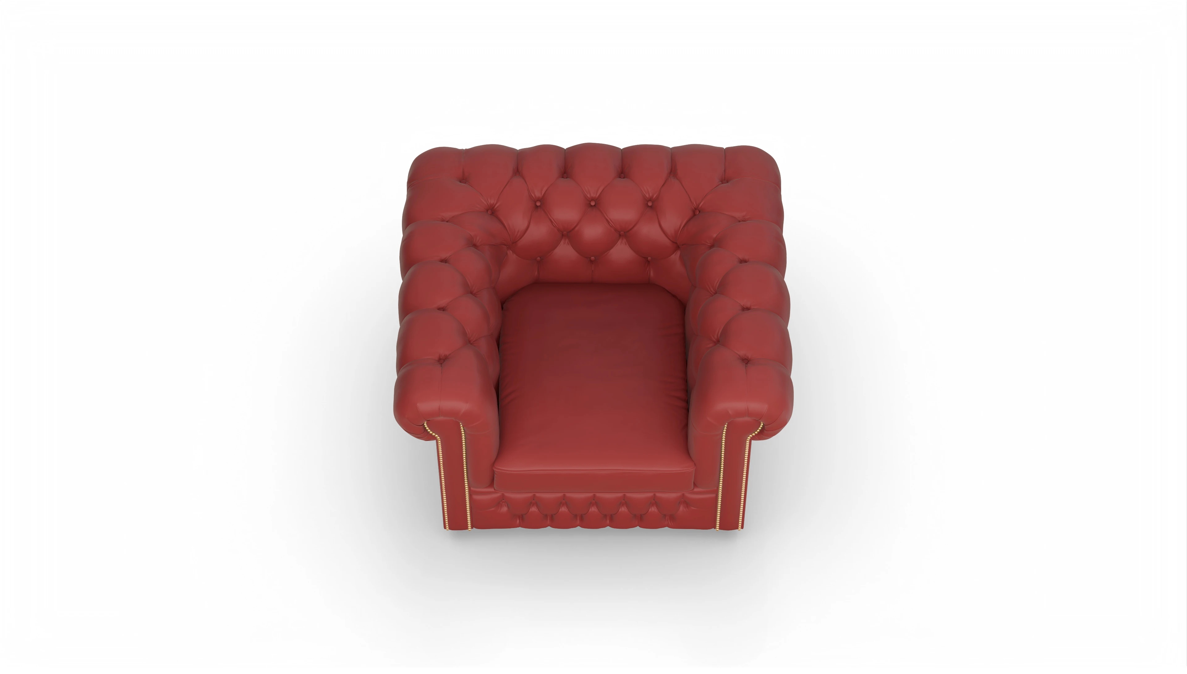 Ansicht des Produktes Islington Sessel in Leder rot