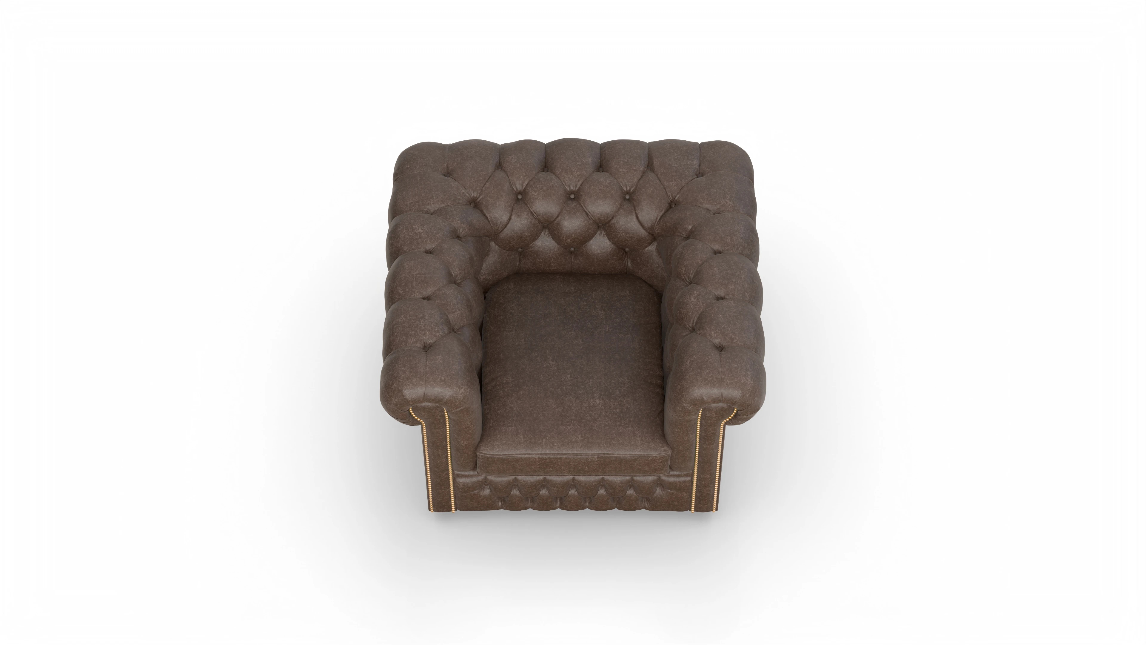Clubsessel Islington Ansicht des Produktes Islington Sessel in Leder braun