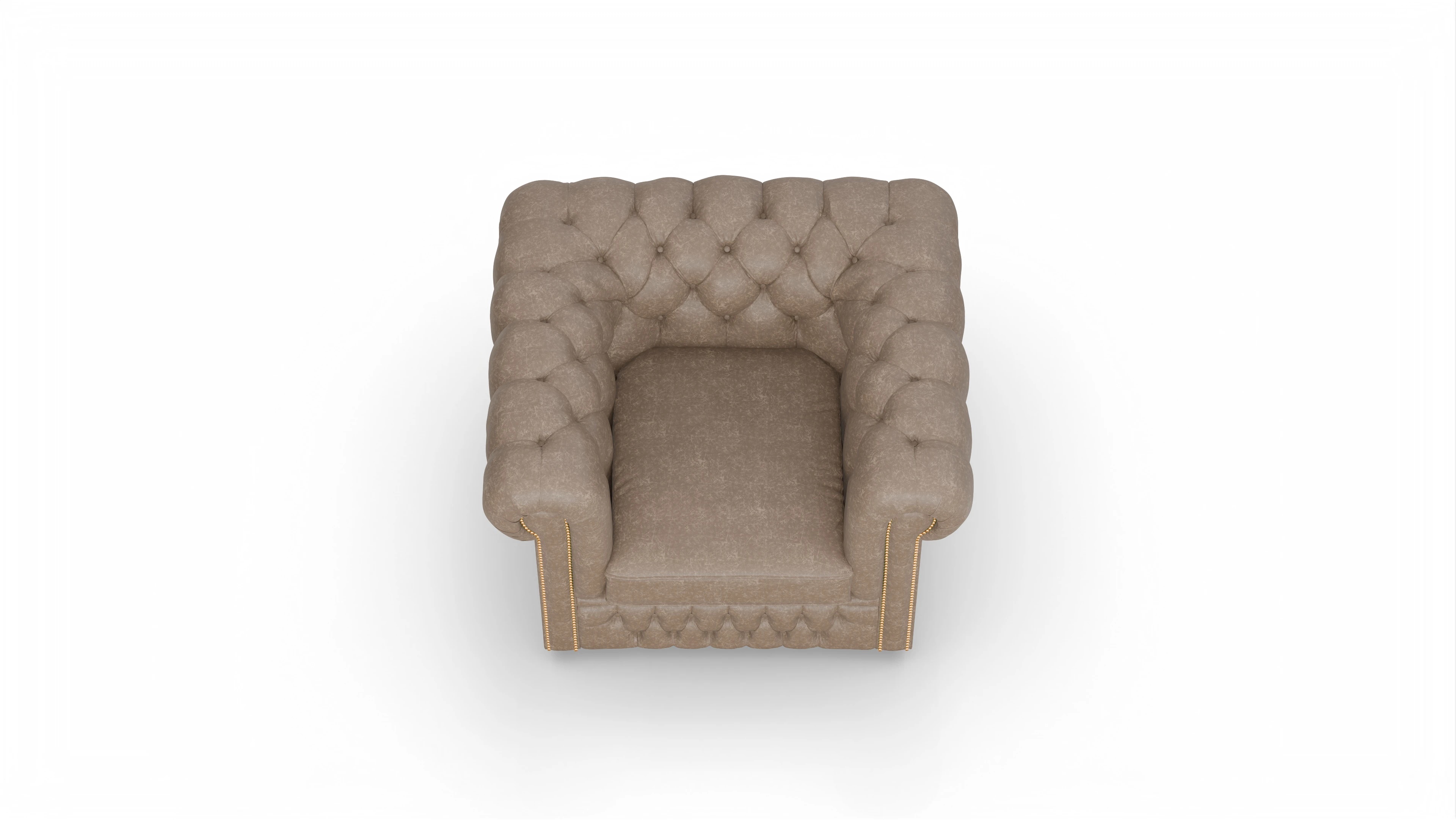 Clubsessel Islington Ansicht des Produktes Islington Sessel in Leder braun