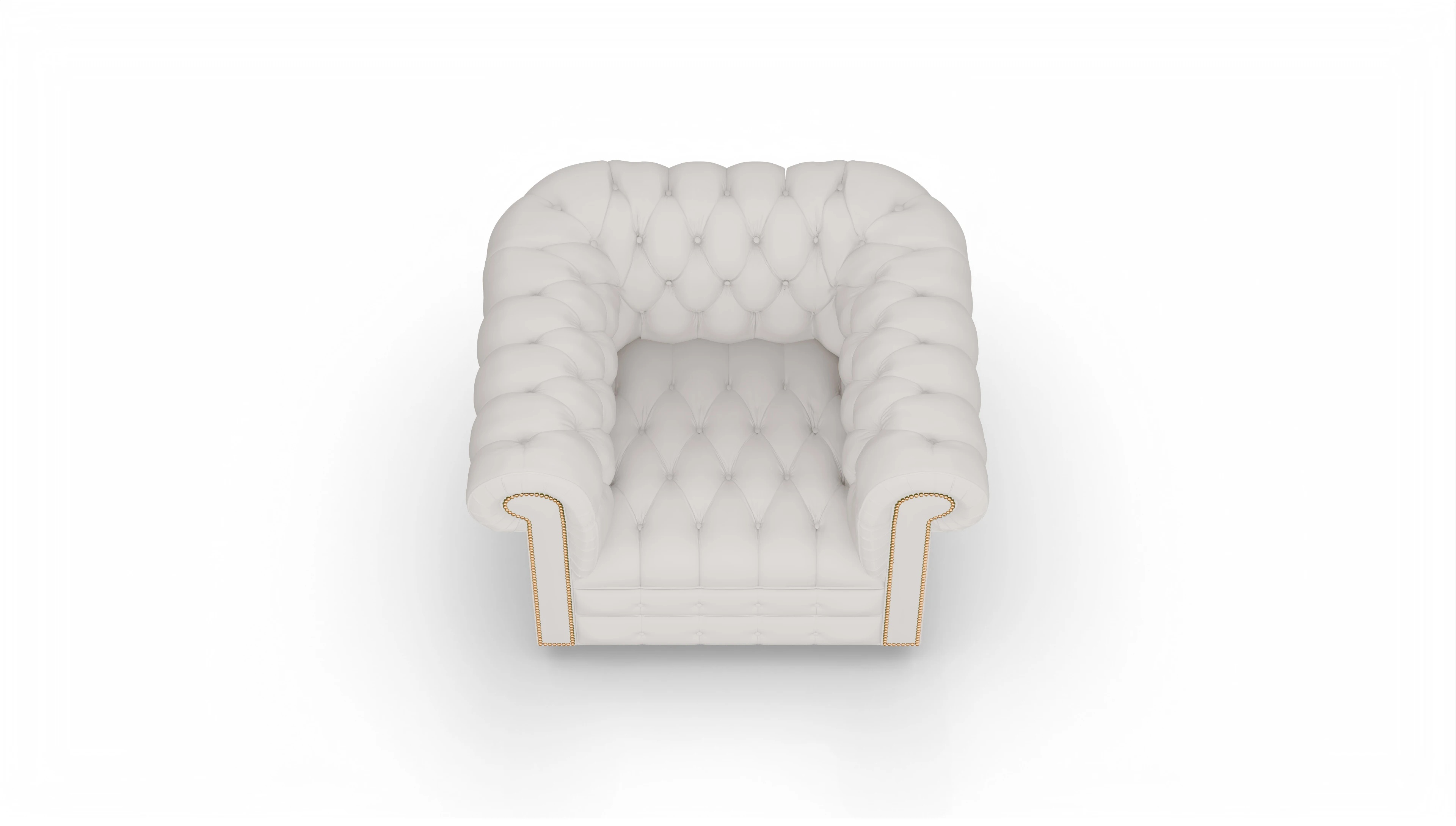 Ansicht des Produktes Osmond Sessel in Leder weiß