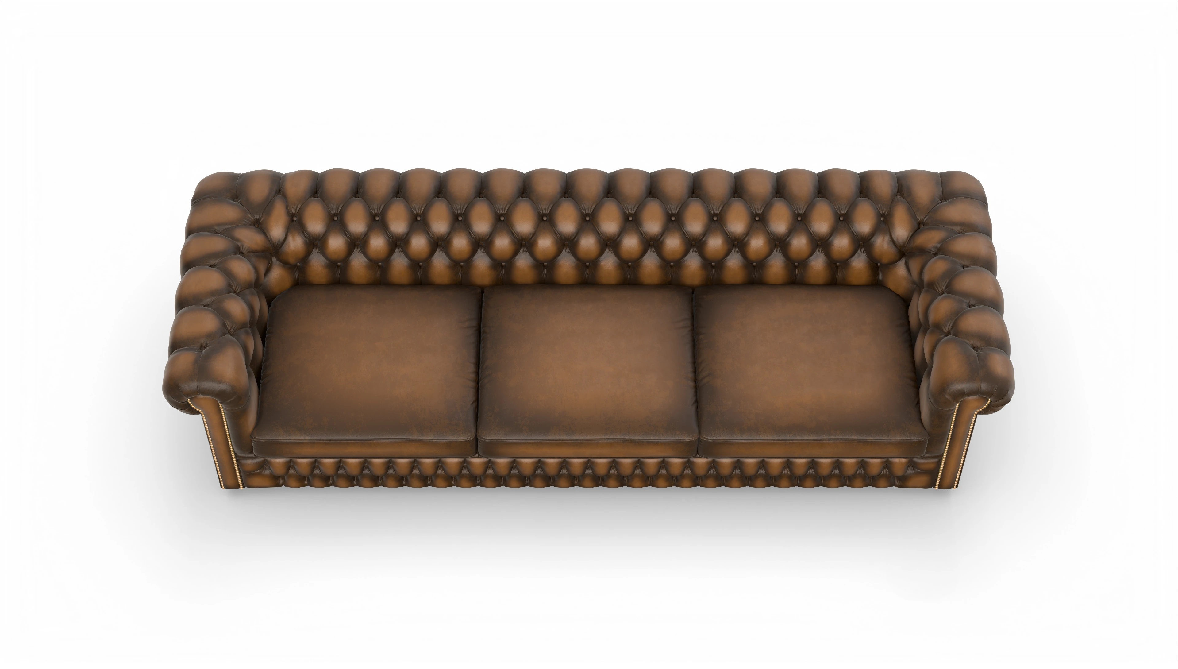 Chesterfield Sofa Islington Ansicht des Produktes Islington 4-Sitzer in Leder braun
