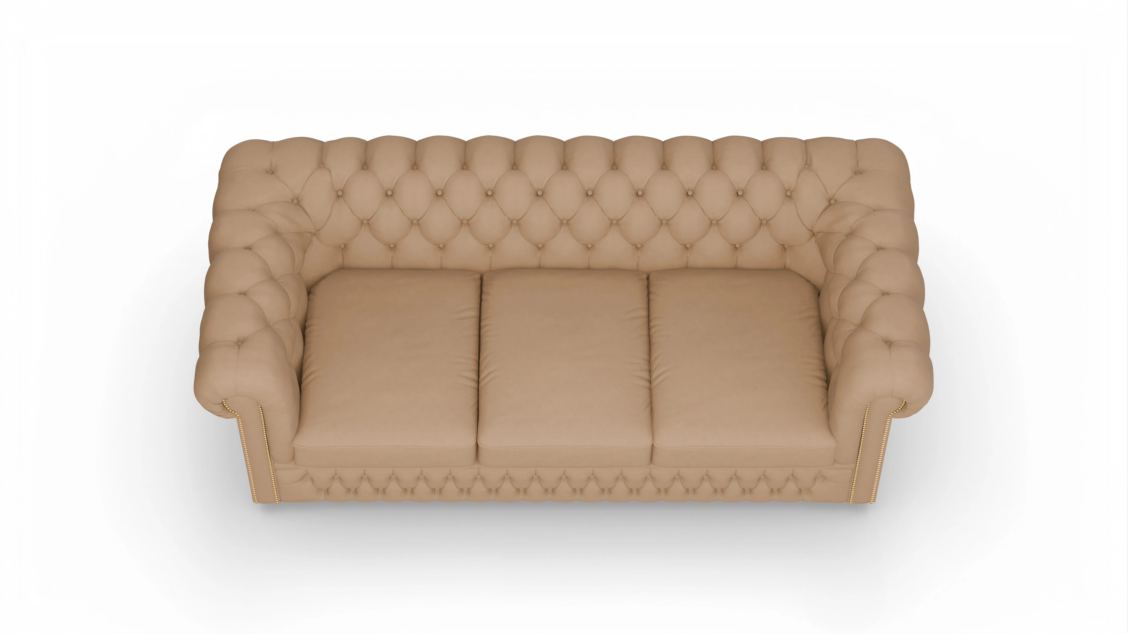 Ansicht des Produktes Islington 3-Sitzer in Leder braun