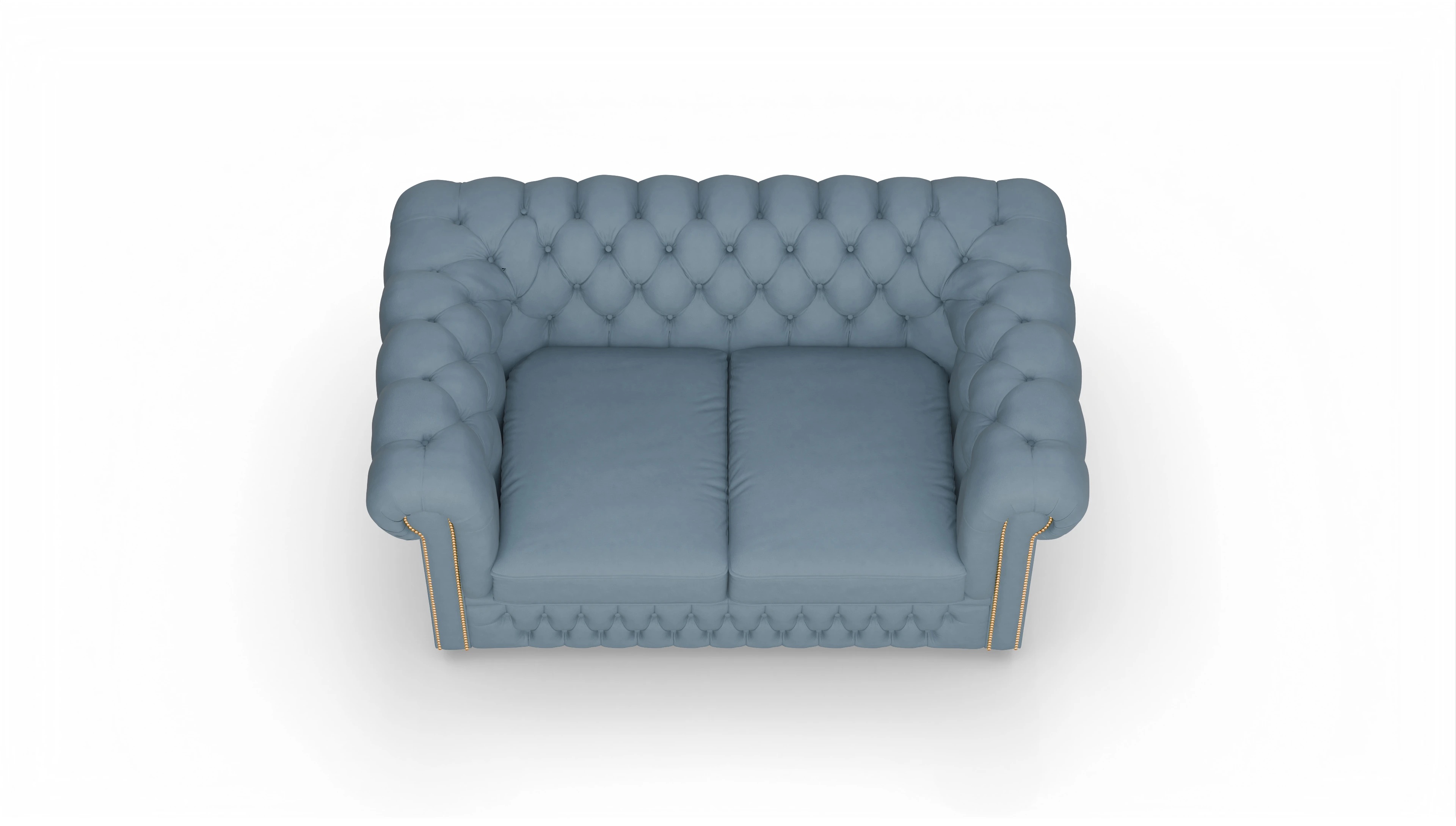 Ansicht des Produktes Islington 2-Sitzer in Leder blau