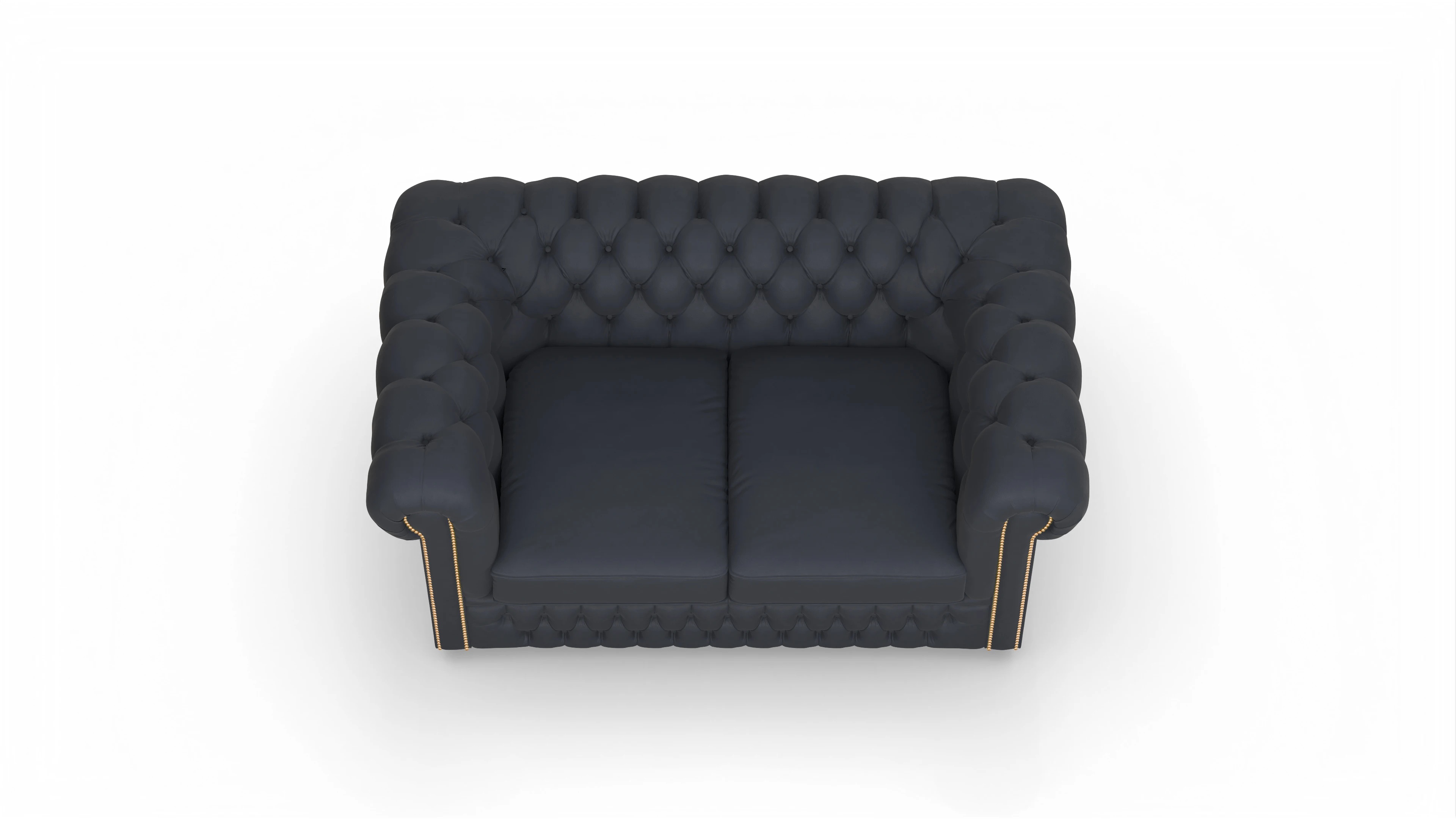 Ansicht des Produktes Islington 2-Sitzer in Leder blau