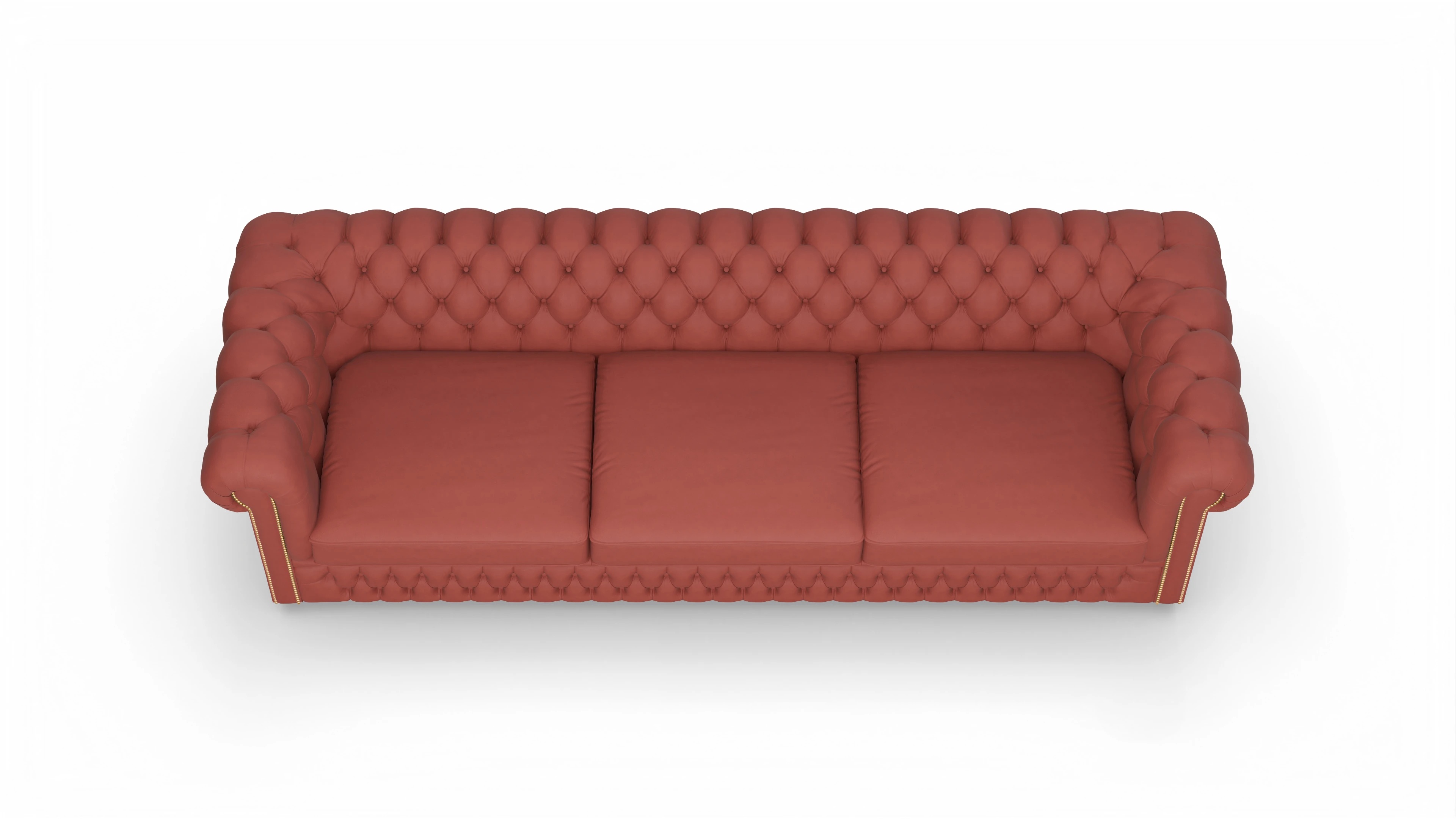 Ansicht des Produktes Islington 4-Sitzer in Leder rot