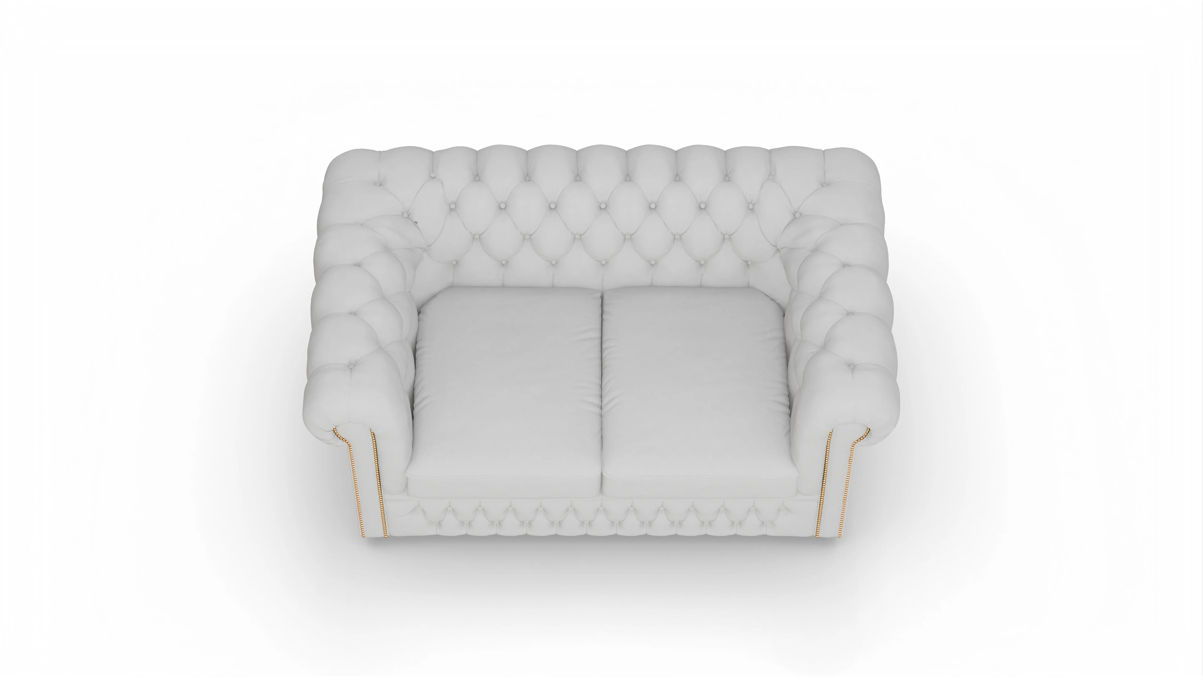 Ansicht des Produktes Islington 2-Sitzer in Leder weiß