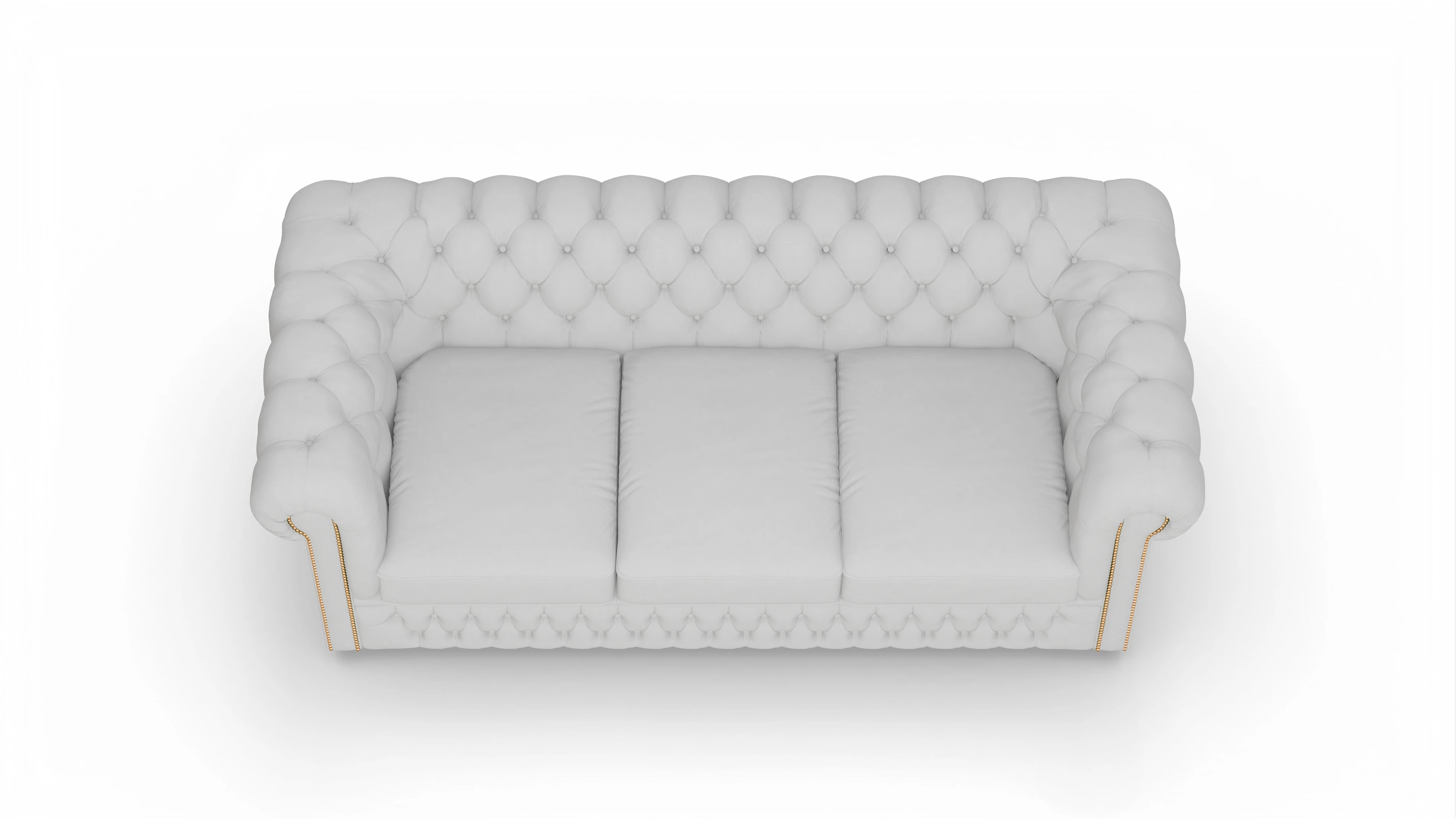 Ansicht des Produktes Islington 3-Sitzer in Leder weiß