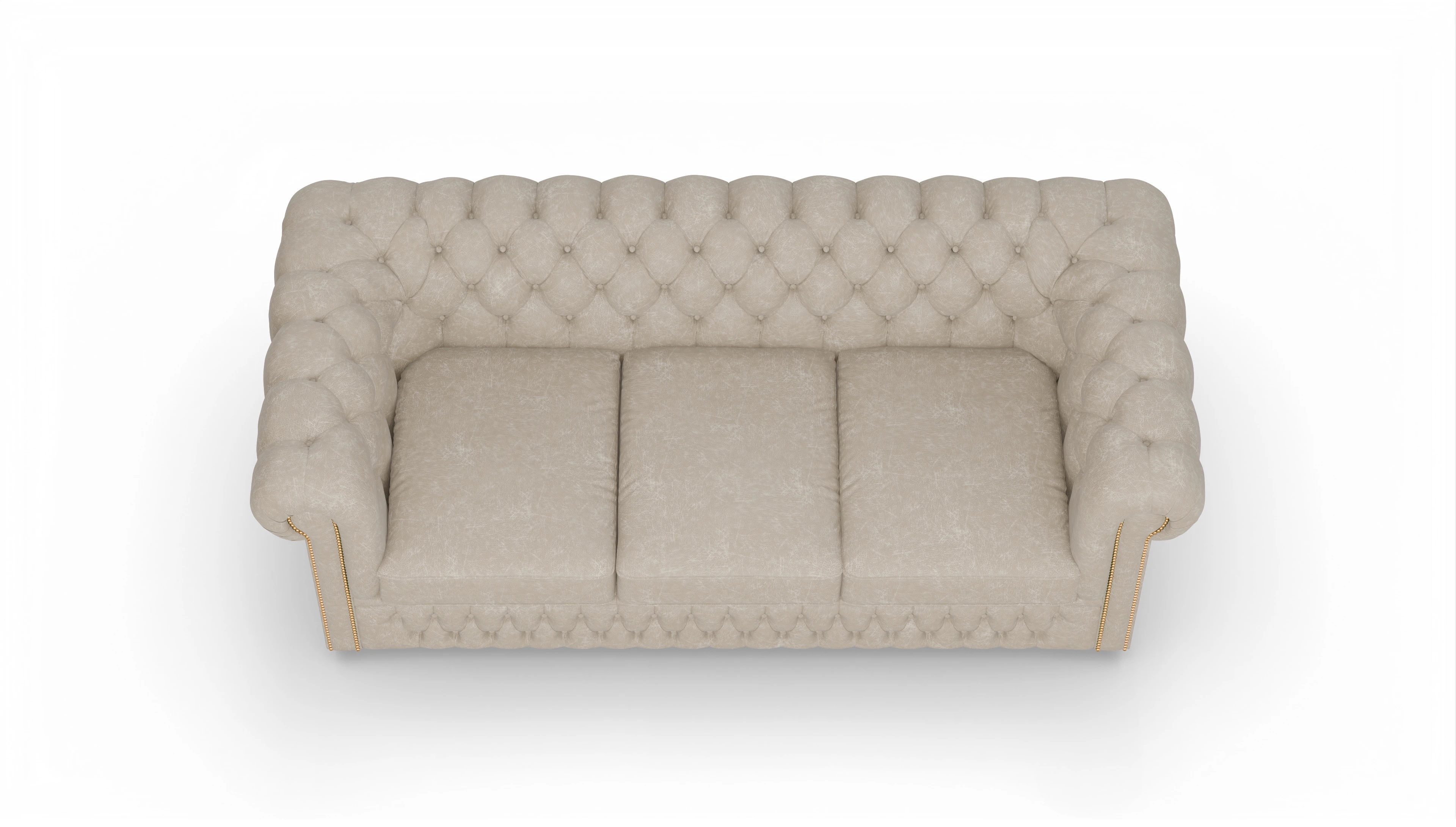 Ansicht des Produktes Islington 3-Sitzer in Leder beige