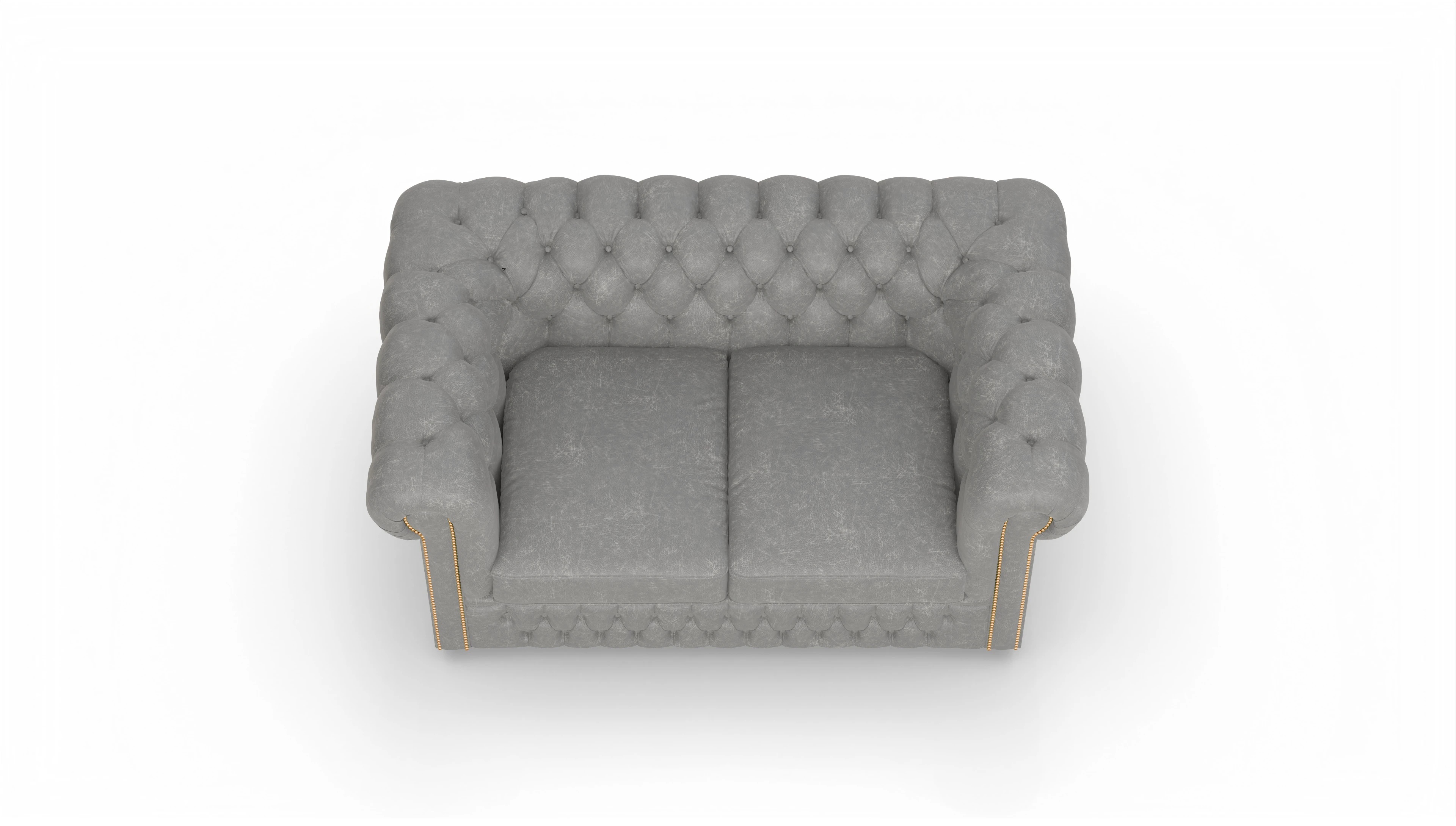 Ansicht des Produktes Islington 2-Sitzer in Leder grau