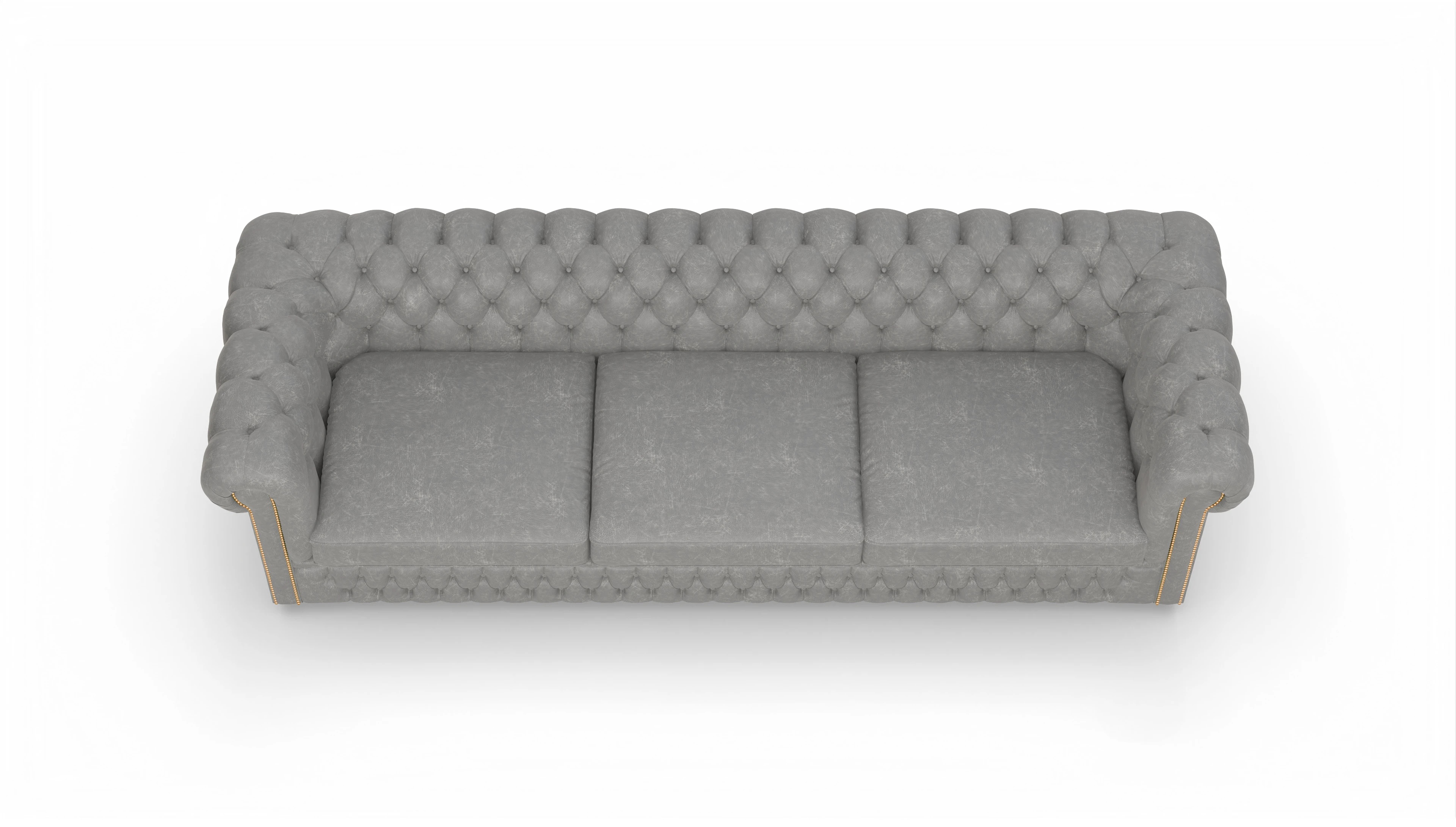 Ansicht des Produktes Islington 4-Sitzer in Leder grau