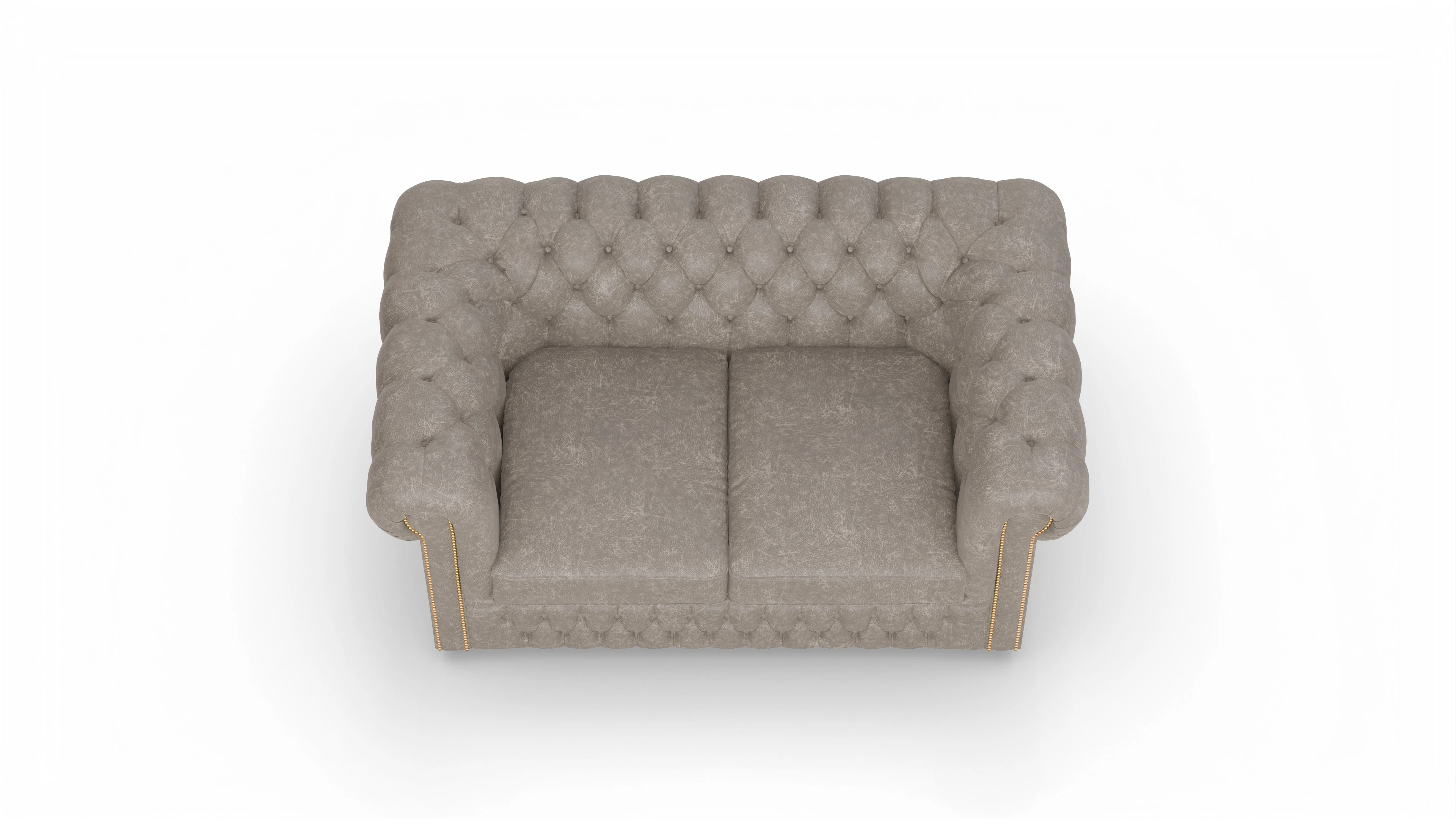 Ansicht des Produktes Islington 2-Sitzer in Leder grau