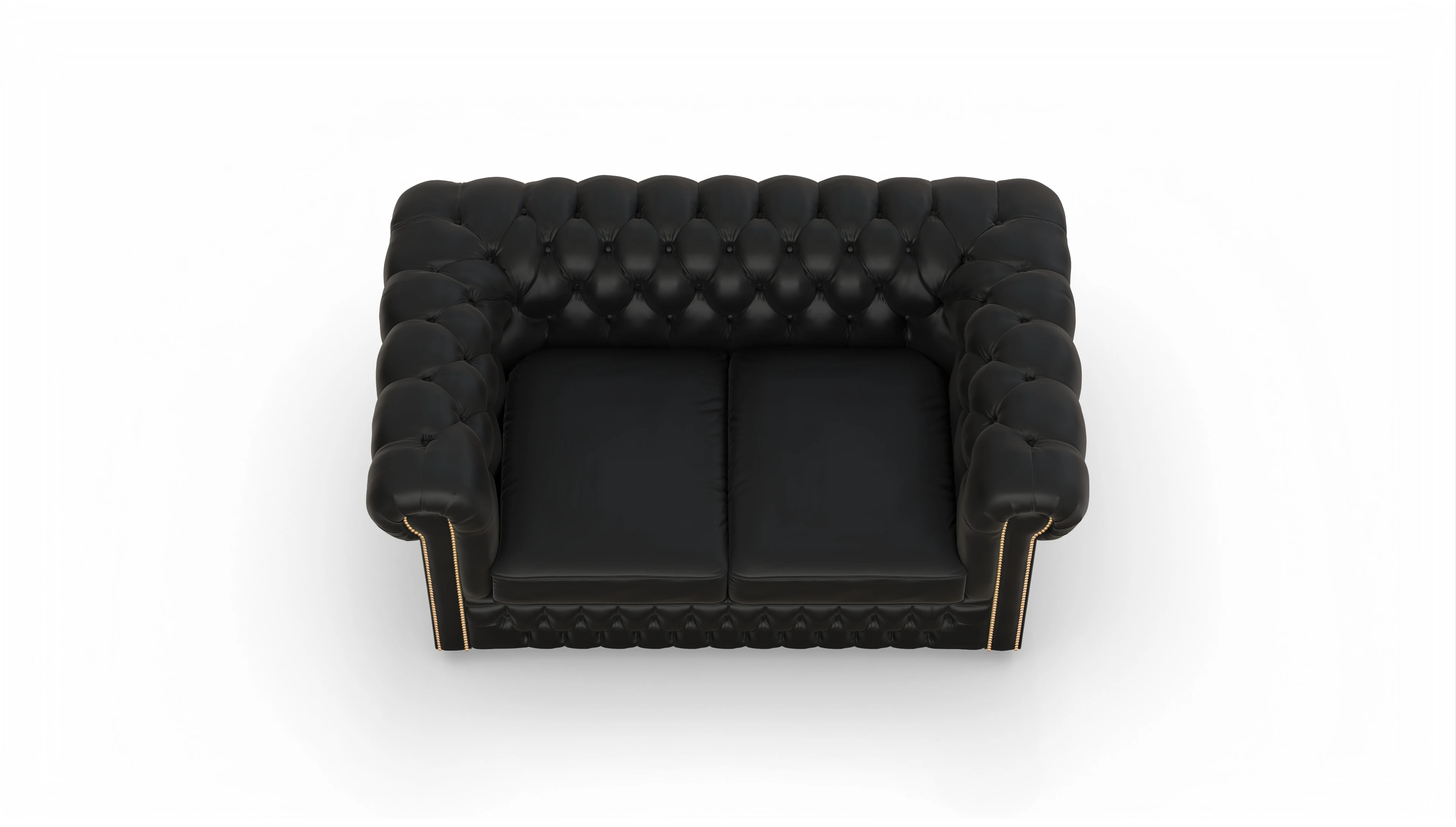 Ansicht des Produktes Islington 2-Sitzer in Leder schwarz