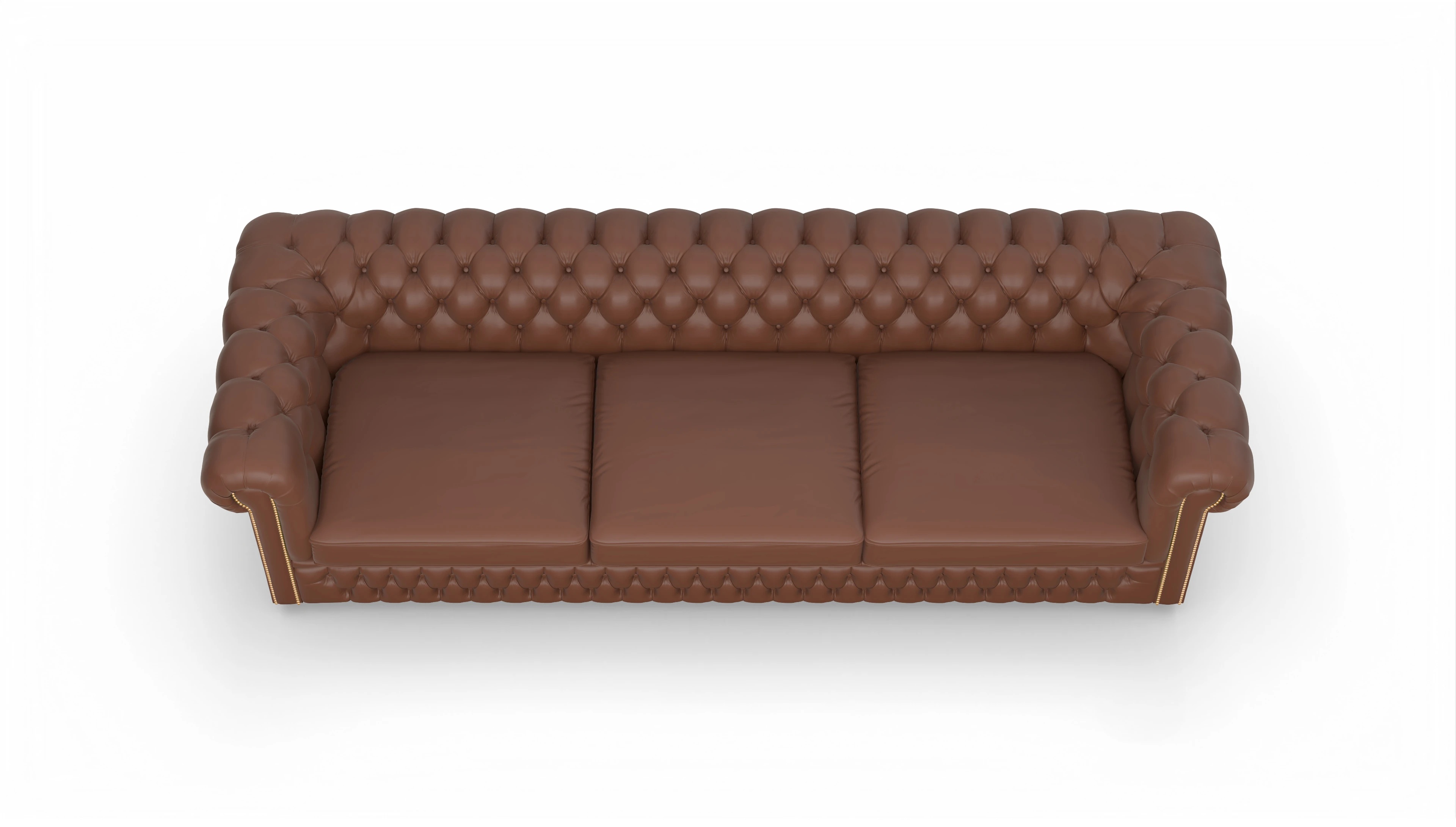 Chesterfield Sofa Islington Ansicht des Produktes Islington 4-Sitzer in Leder braun