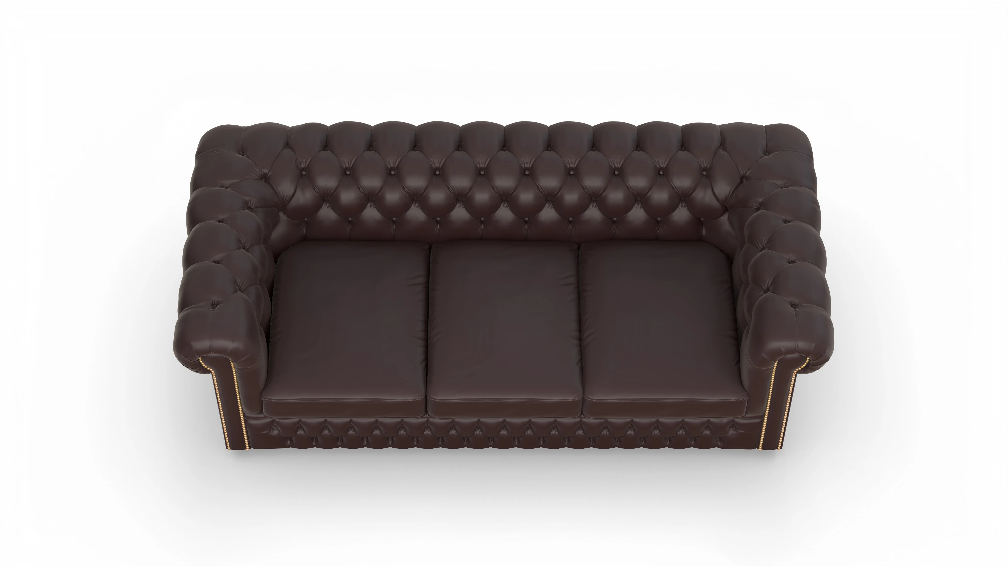 Ansicht des Produktes Islington 3-Sitzer in Leder braun