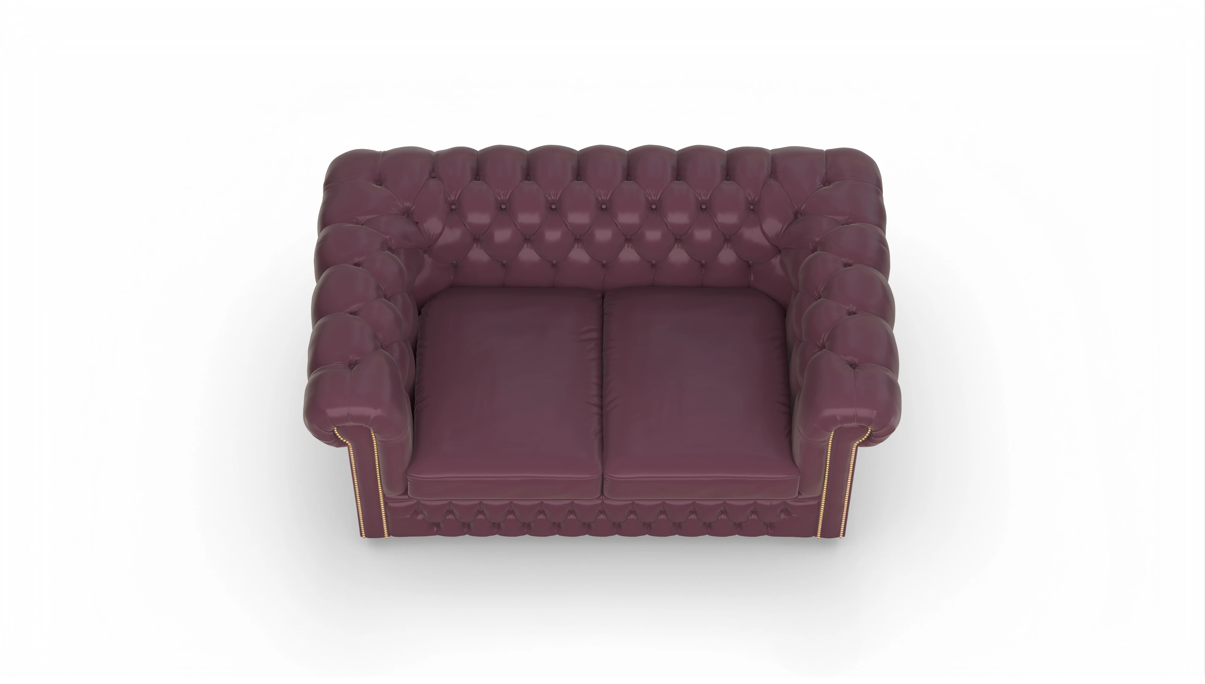 Ansicht des Produktes Islington 2-Sitzer in Leder rot
