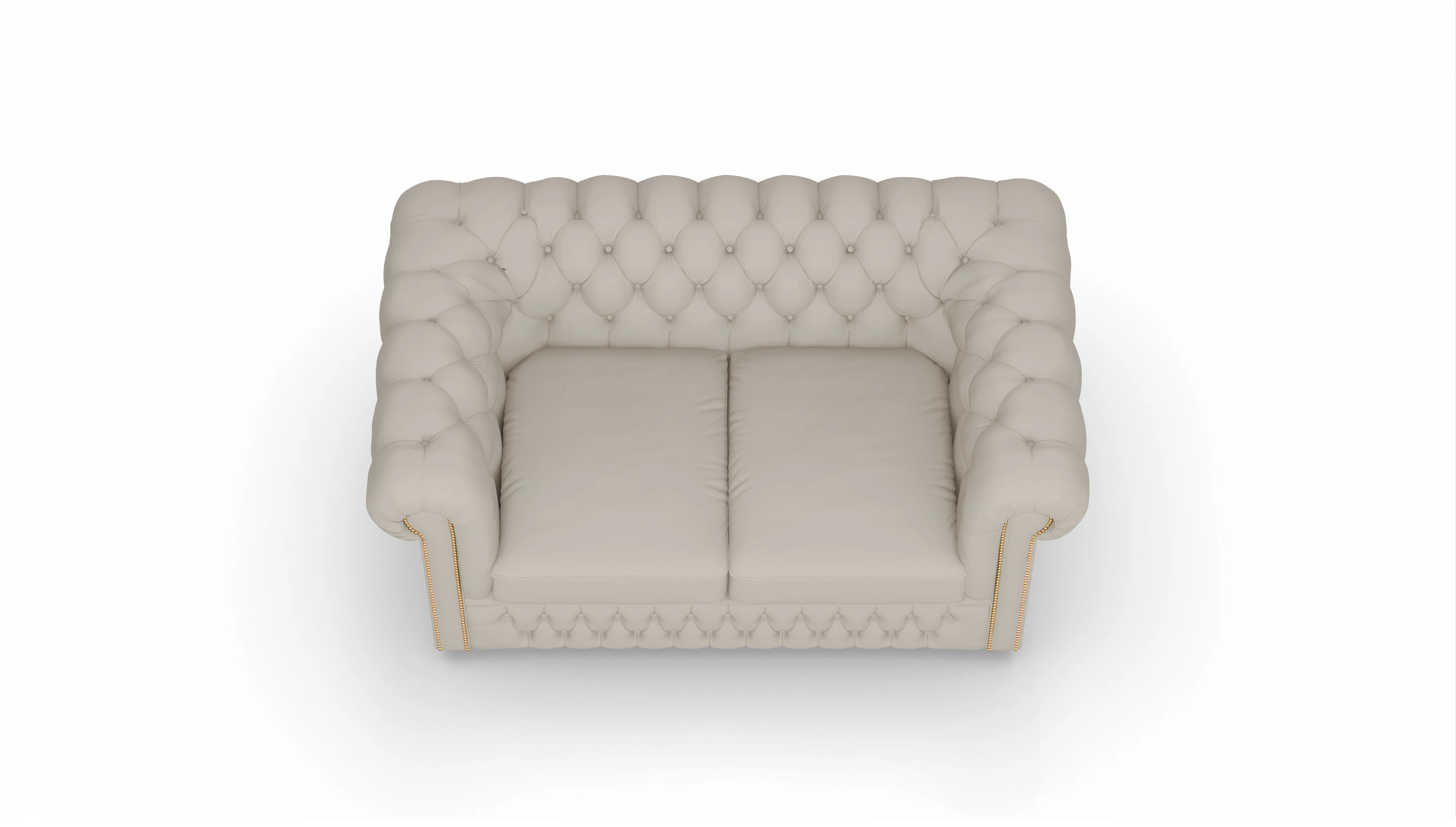 Chesterfield Sofa Islington Ansicht des Produktes Islington 2-Sitzer in Leder weiß