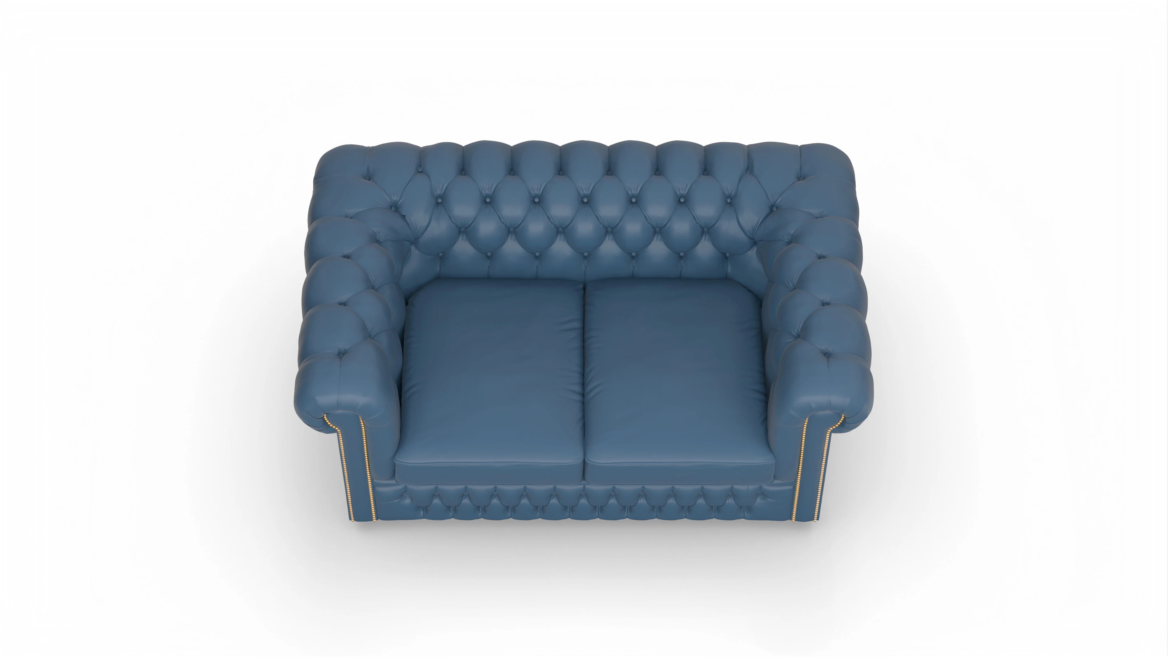 Ansicht des Produktes Islington 2-Sitzer in Leder blau