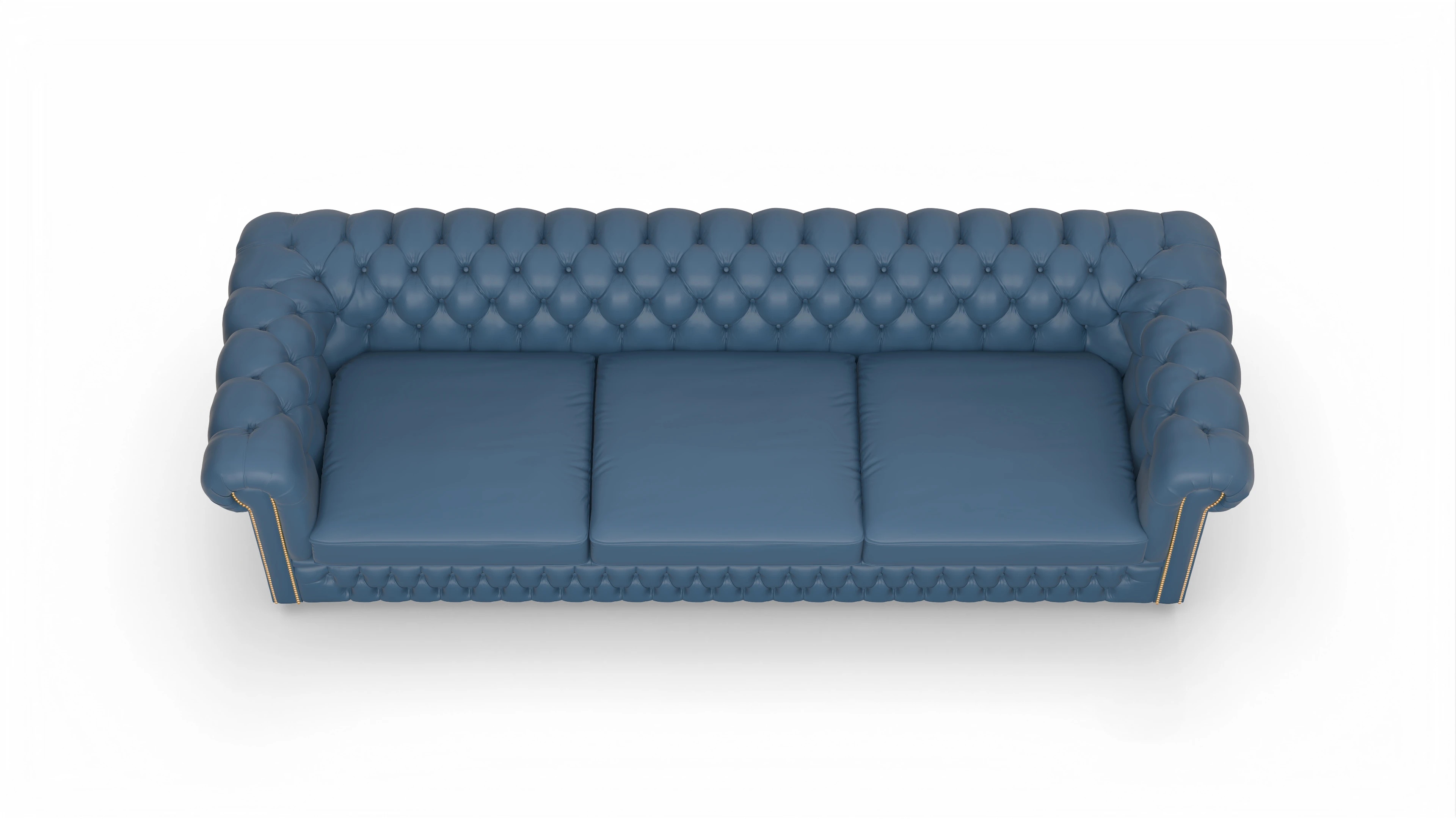 Ansicht des Produktes Islington 4-Sitzer in Leder blau