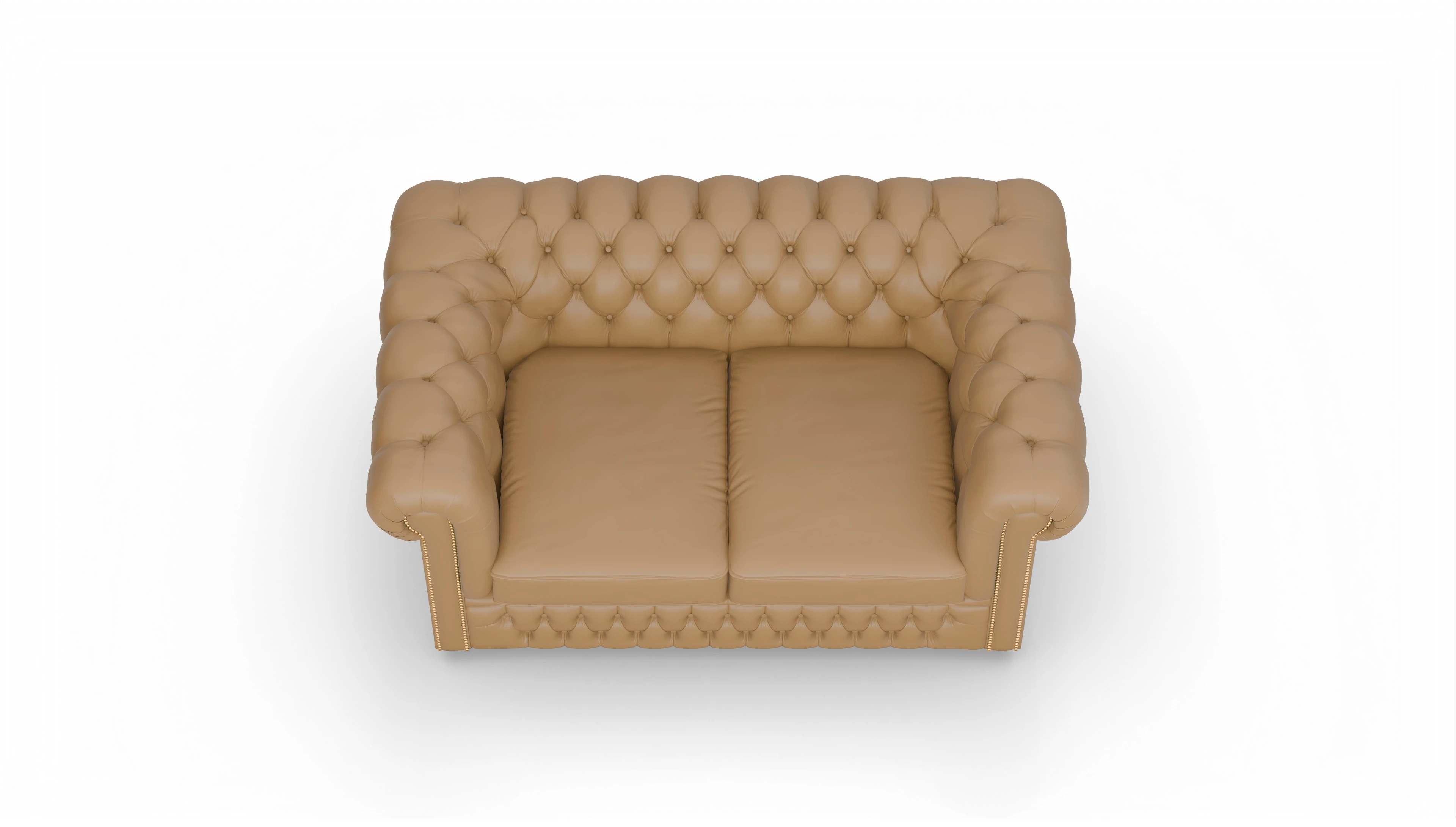 Ansicht des Produktes Islington 2-Sitzer in Leder gelb