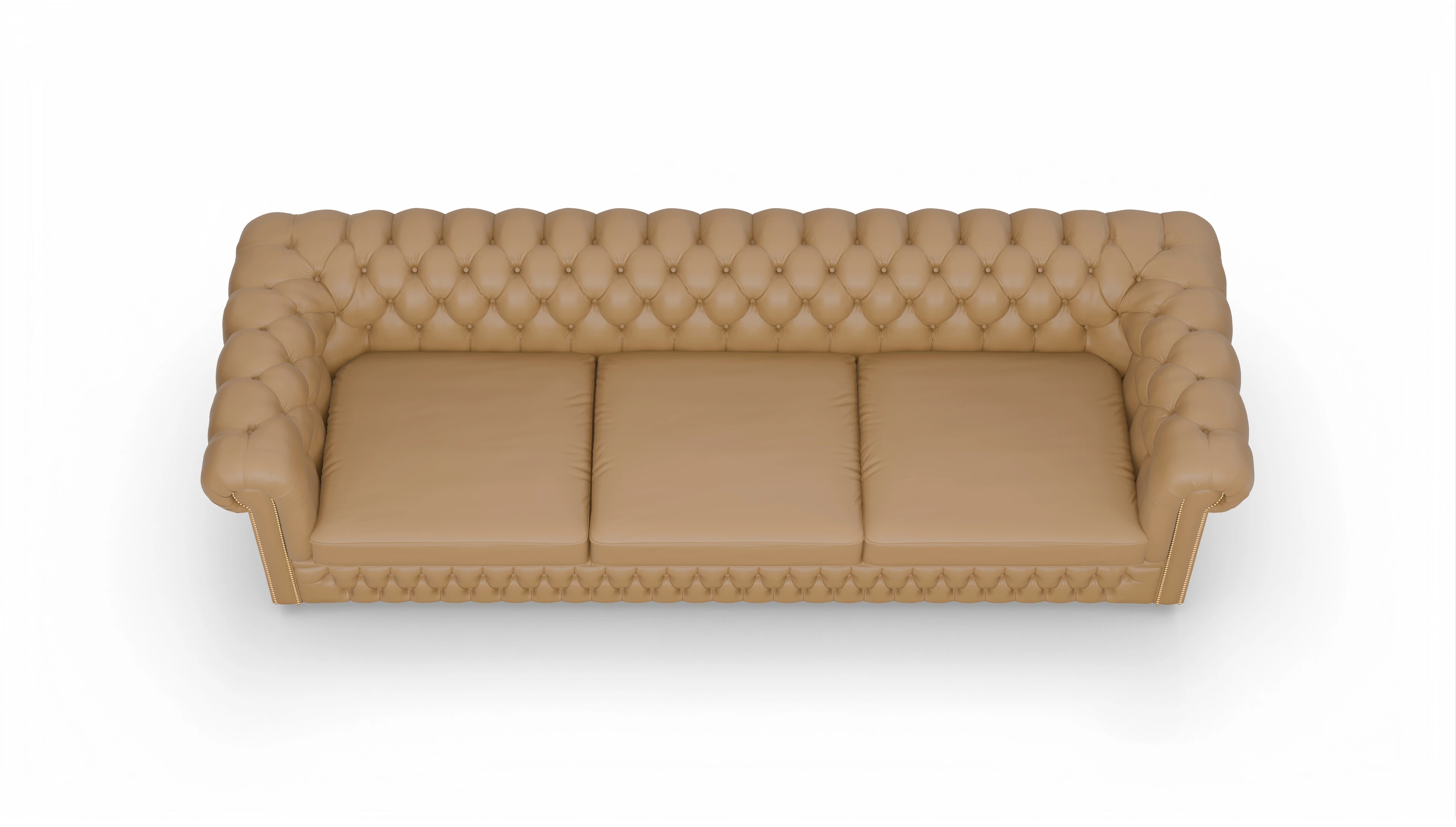 Ansicht des Produktes Islington 4-Sitzer in Leder gelb