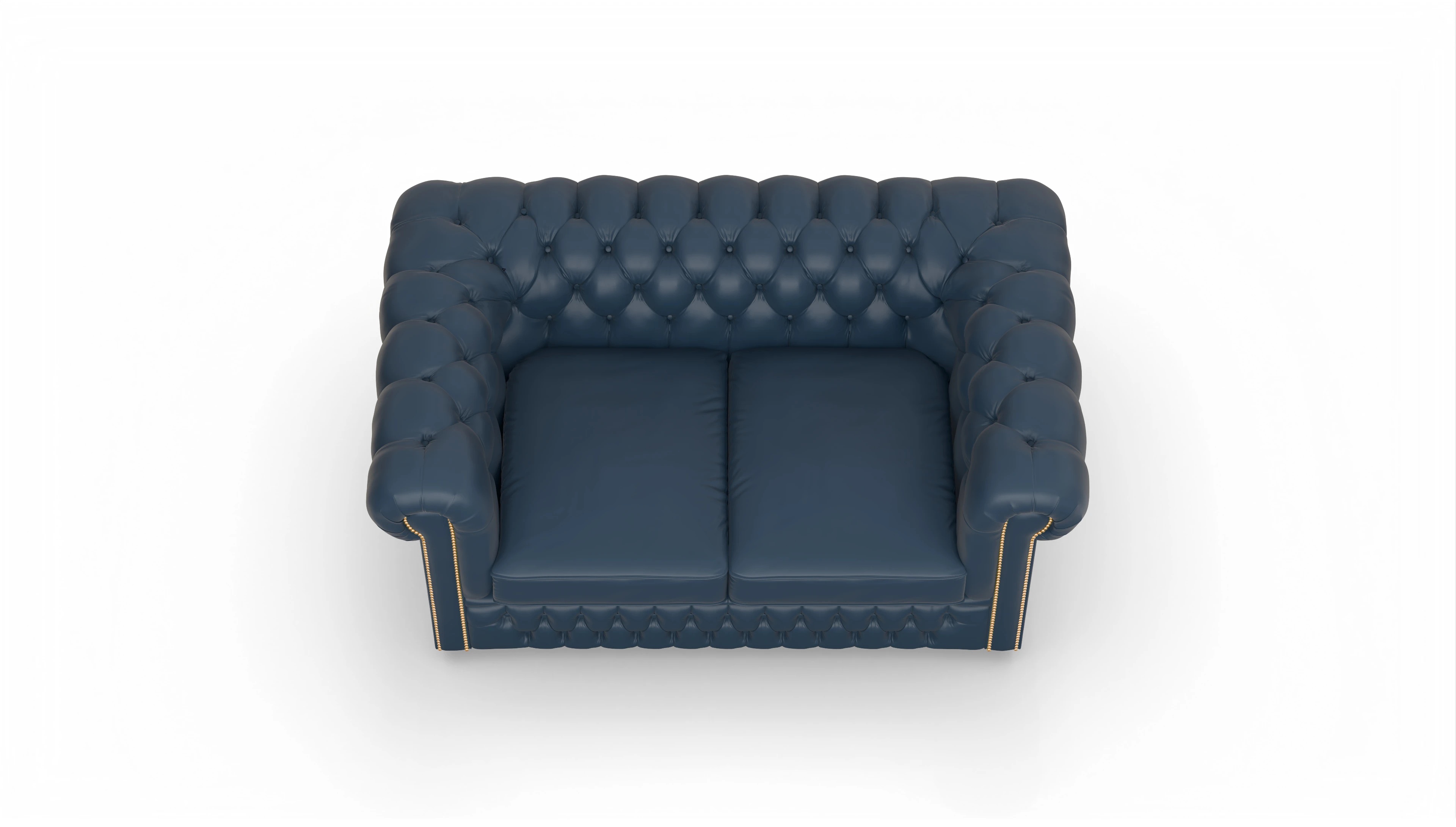 Ansicht des Produktes Islington 2-Sitzer in Leder blau