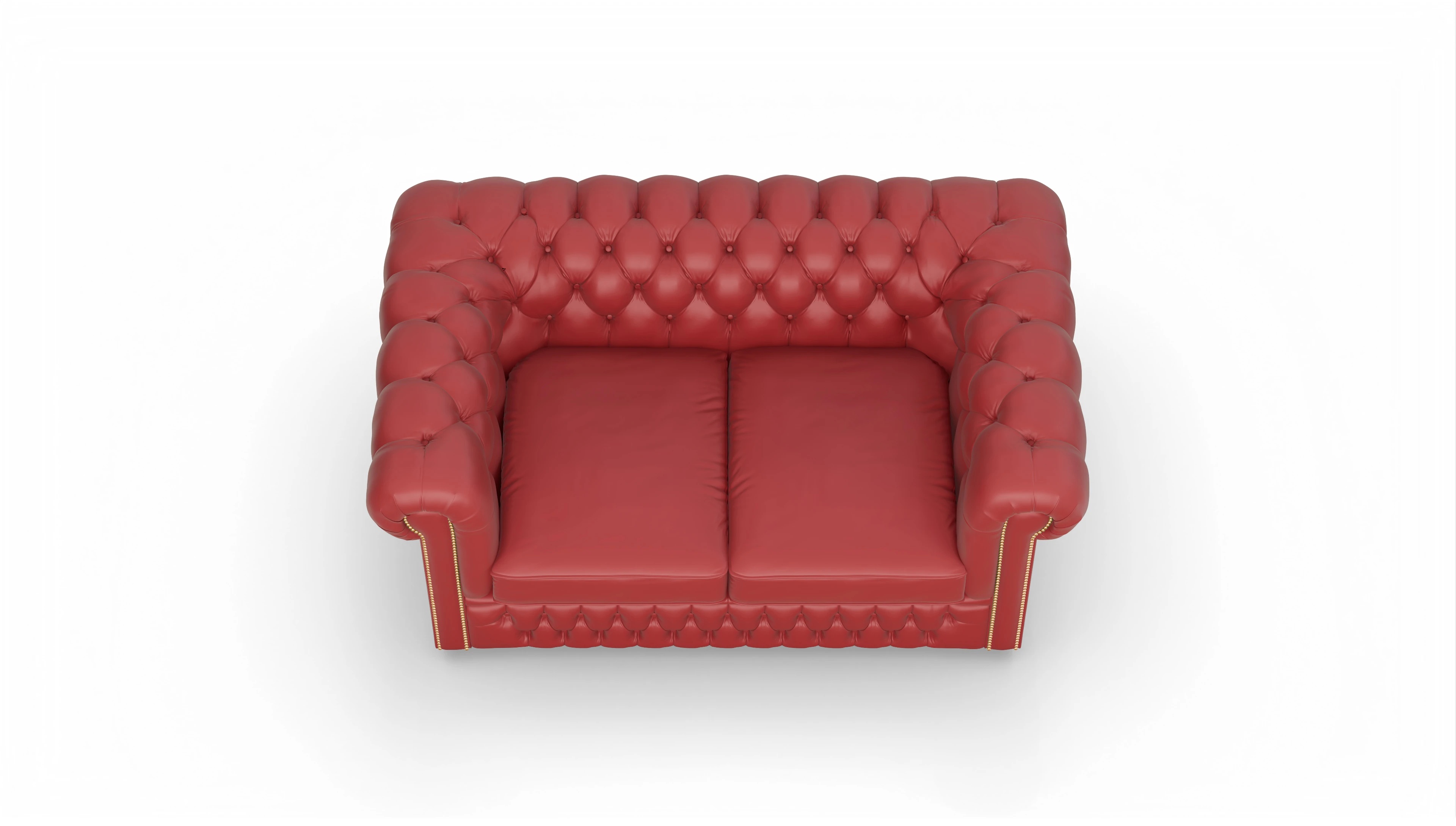 Ansicht des Produktes Islington 2-Sitzer in Leder rot