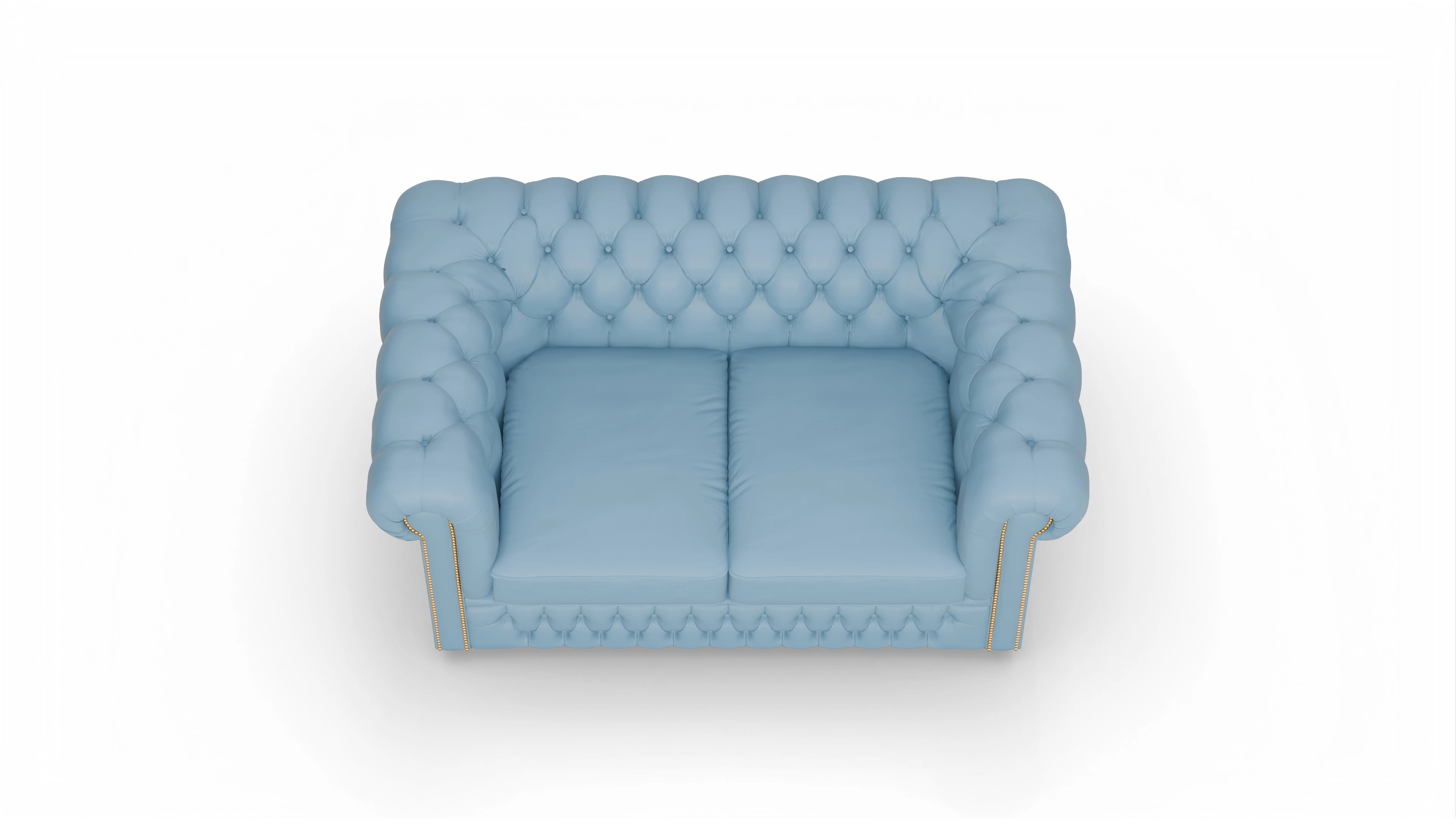 Ansicht des Produktes Islington 2-Sitzer in Leder blau
