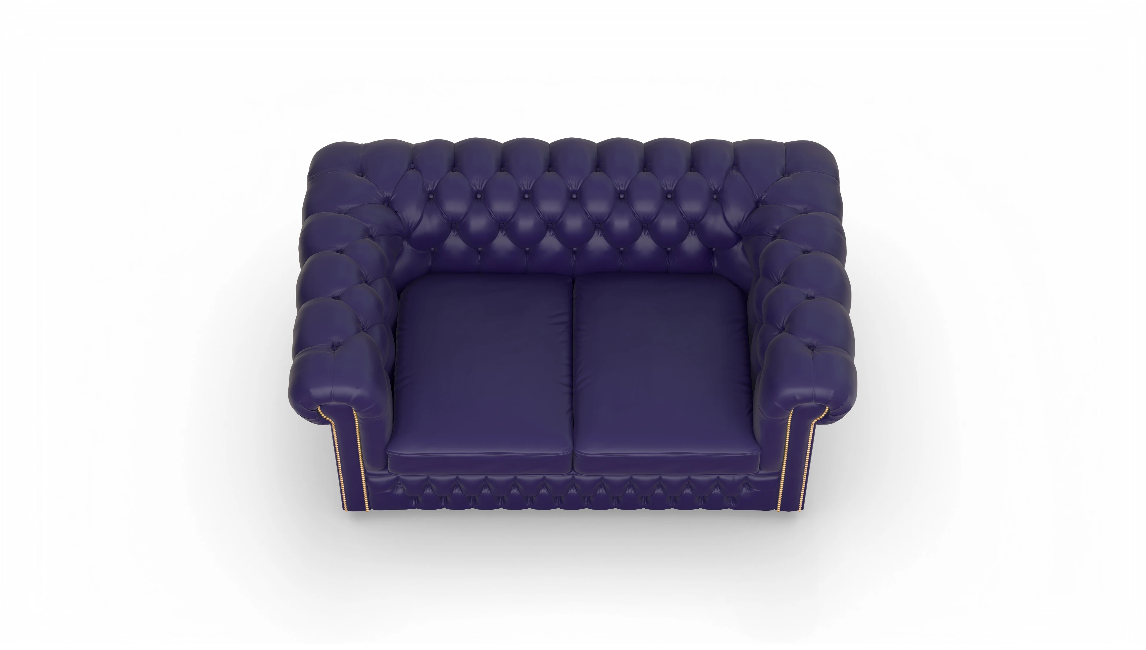 Chesterfield Sofa Islington Ansicht des Produktes Islington 2-Sitzer in Leder blau